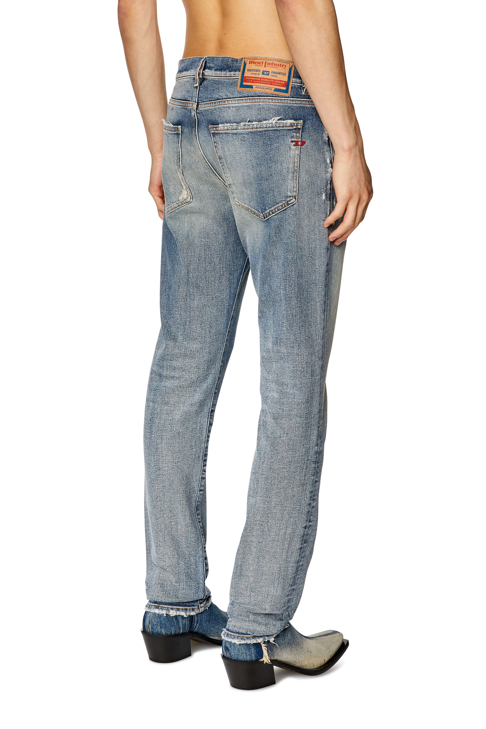 Diesel - 2019 D-Strukt 007Q3 Slim Jeans, Light Blue - Image 3