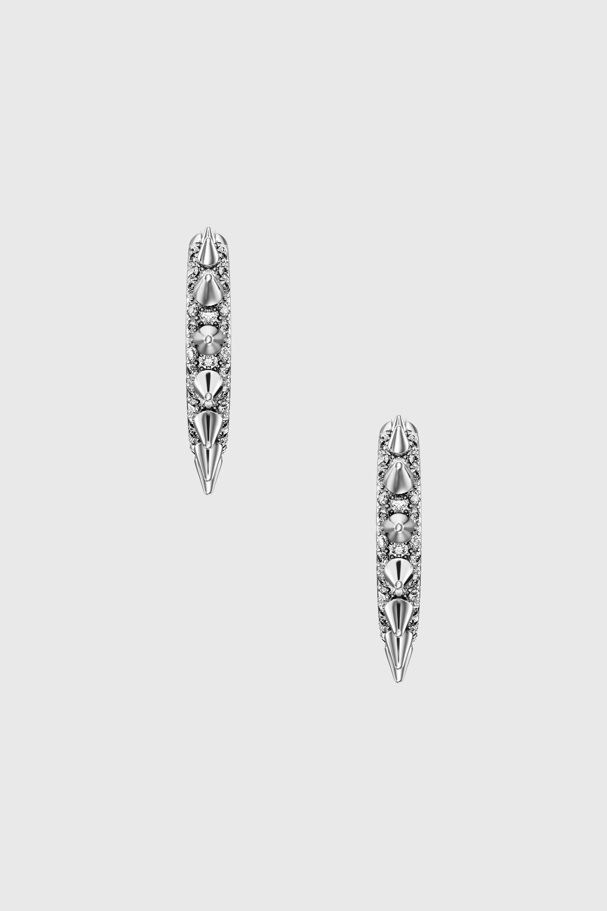 Diesel - DX1722040, Unisex's Stainless Steel Hoop Earrings in Silver - 2