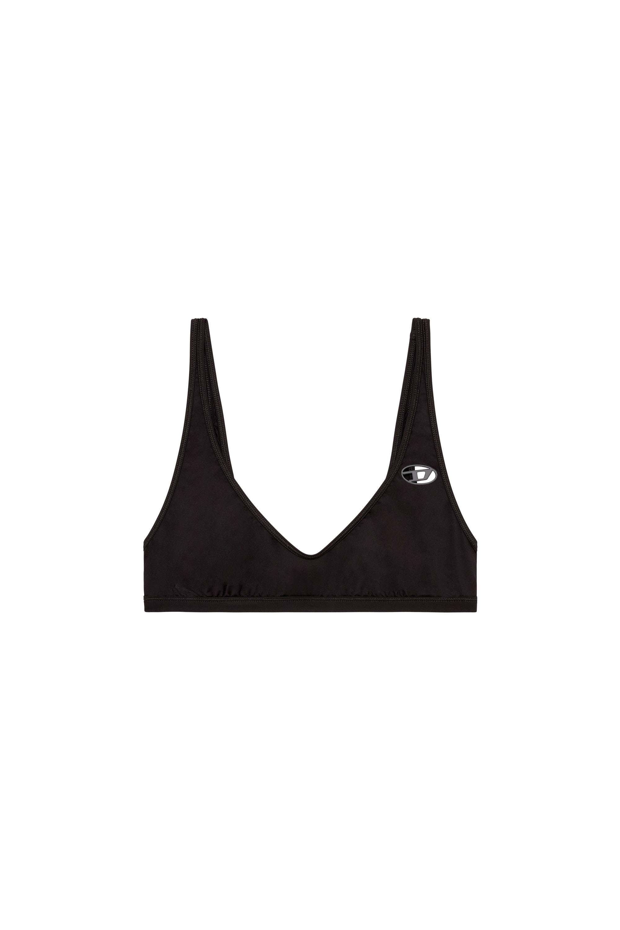 Diesel - TANIA-UTLT, Woman's Bralette with cut-out Oval D detail in Black - 2
