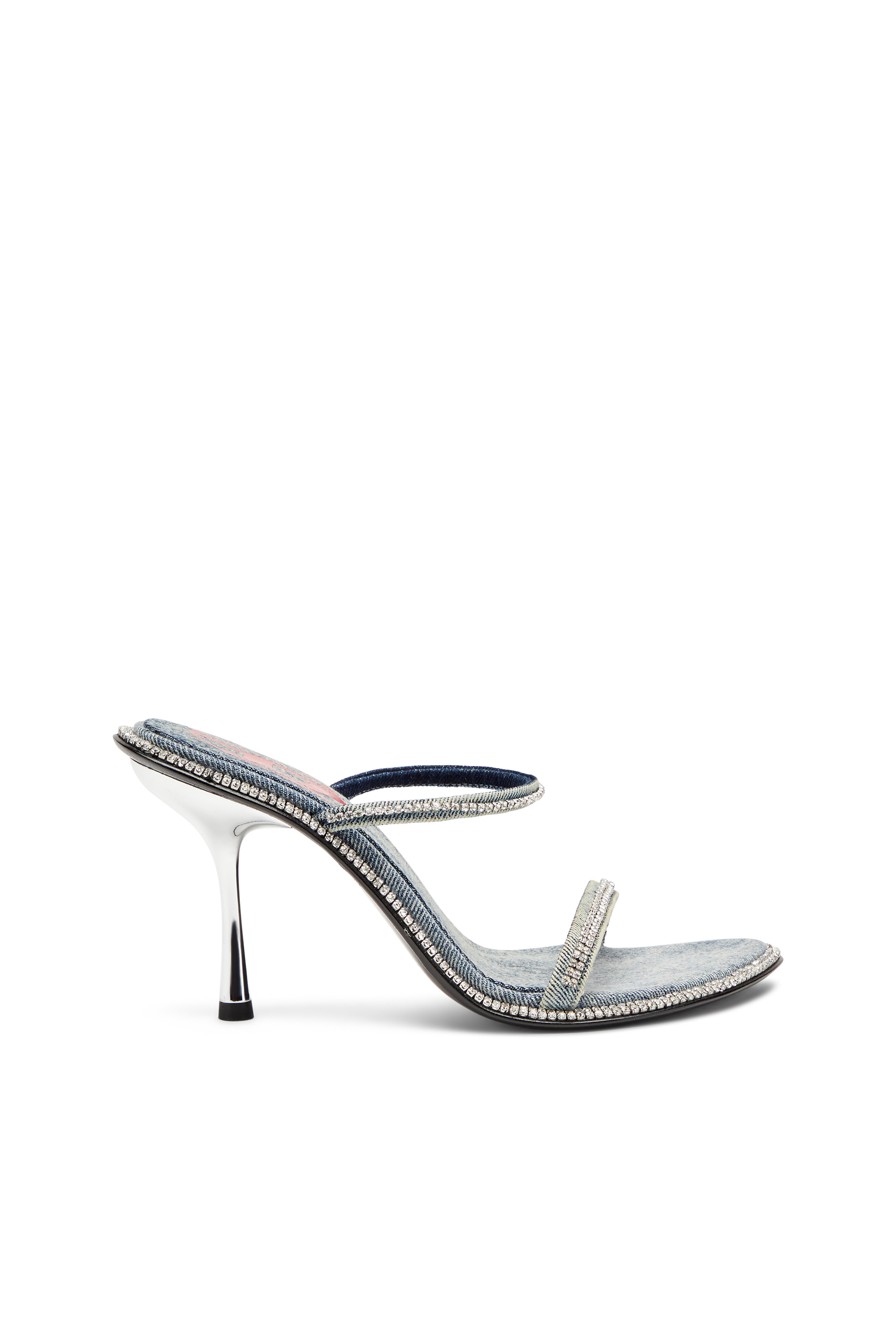 D-HAVANNA SDL, Light Blue Diesel - D-HAVANNA SDL, Woman's D-Havanna-Heeled mules in crystal denim in Light Blue - 1