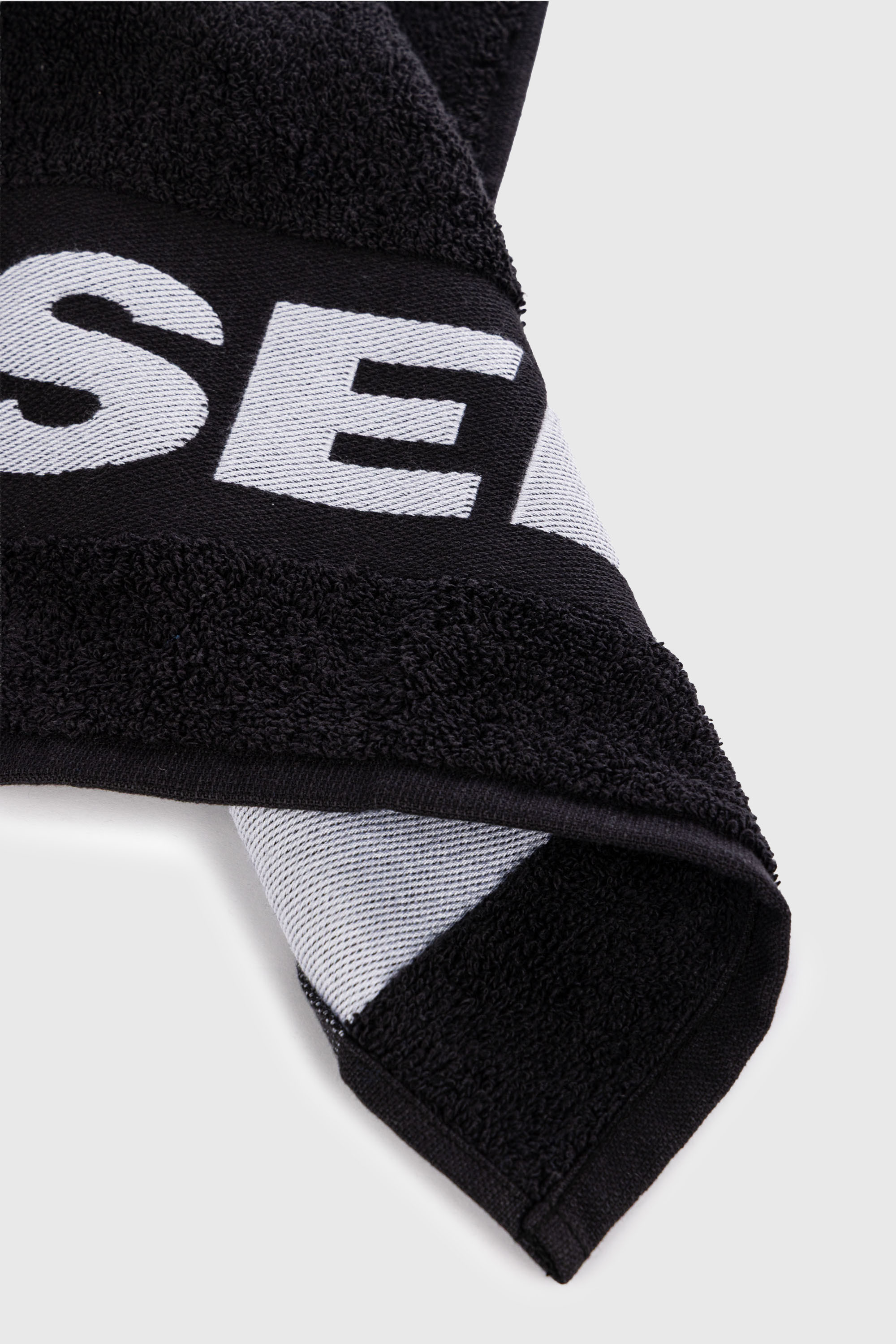 Diesel - 1015215 LOGO-COTTON TOWEL 100X180 BLACK, Unisex's Logo-Cotton Terry Towel in Black - 3