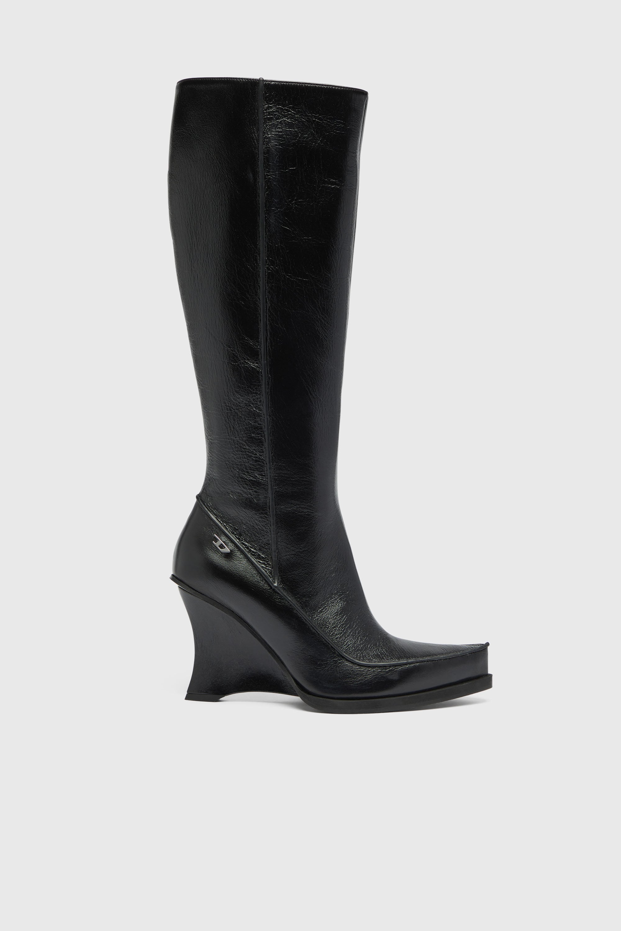 Diesel - D-LUCETTE-90-KB W, Woman's D-Lucette-Knee-high boots in leather in null - 1