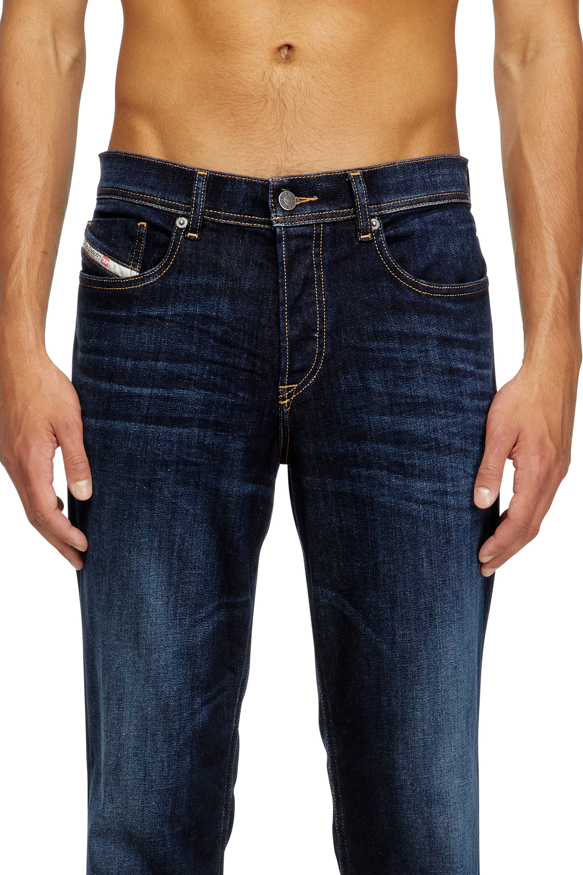 Regular Jeans 2023 D-Finitive 009ZS, Dark Blue Diesel - Man's Regular Jeans 2023 D-Finitive 009ZS, Dark Blue - 5