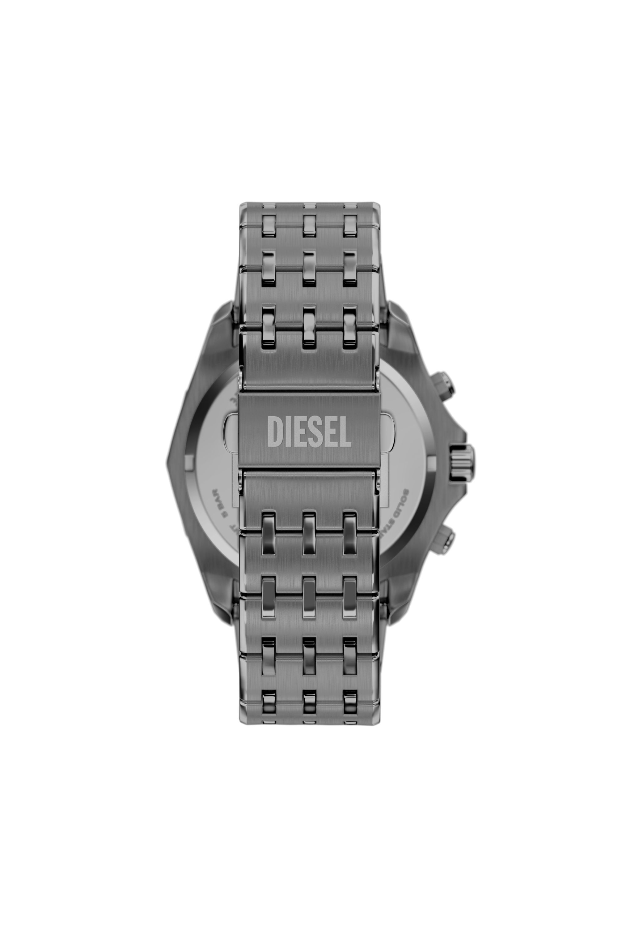 Diesel - DZ4711 WATCH, Man's Stinger gunmetal stainless steel watch in Dark grey - 2