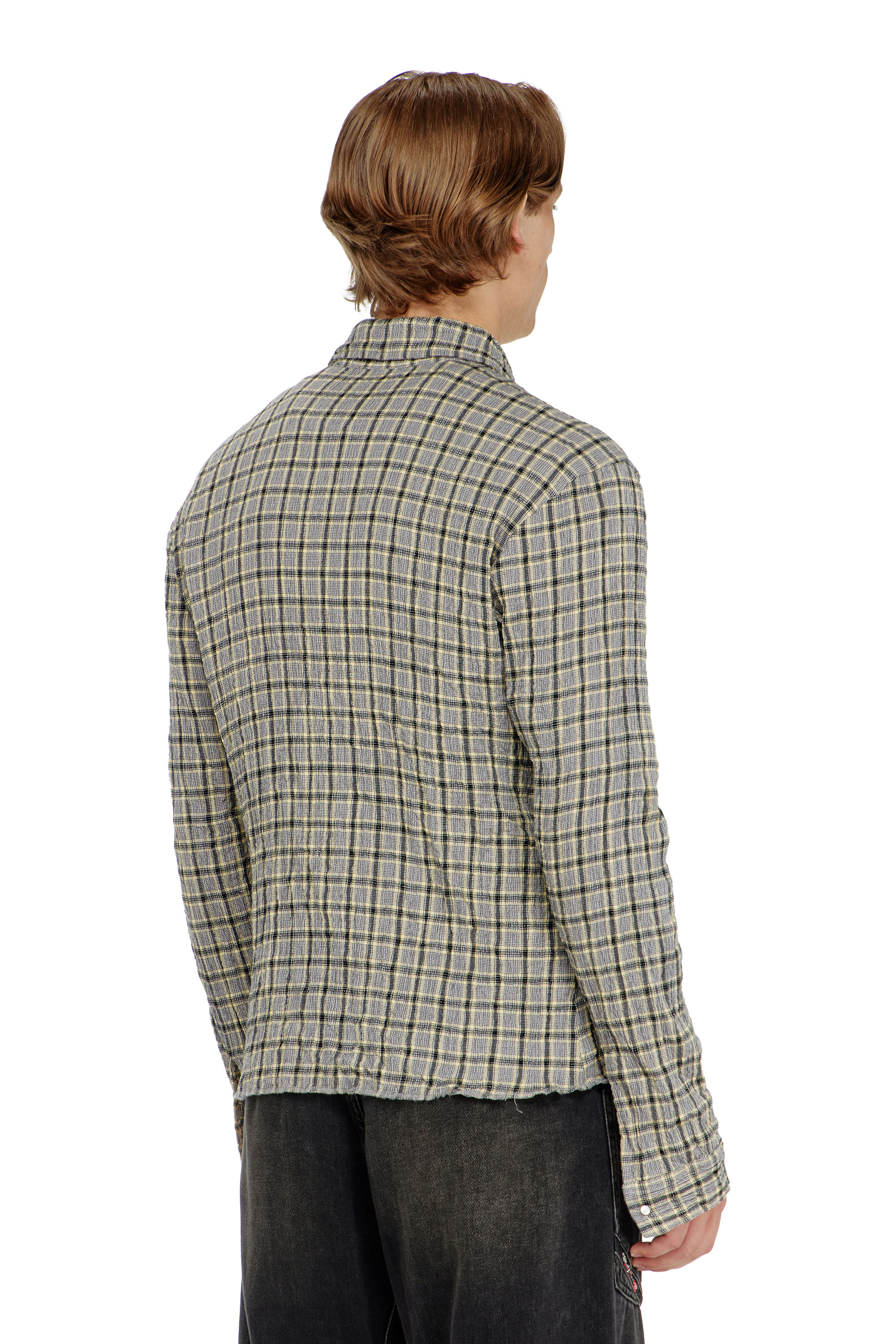 Diesel - S-SEERK, Man's Check shirt with seersucker effect in null - 4