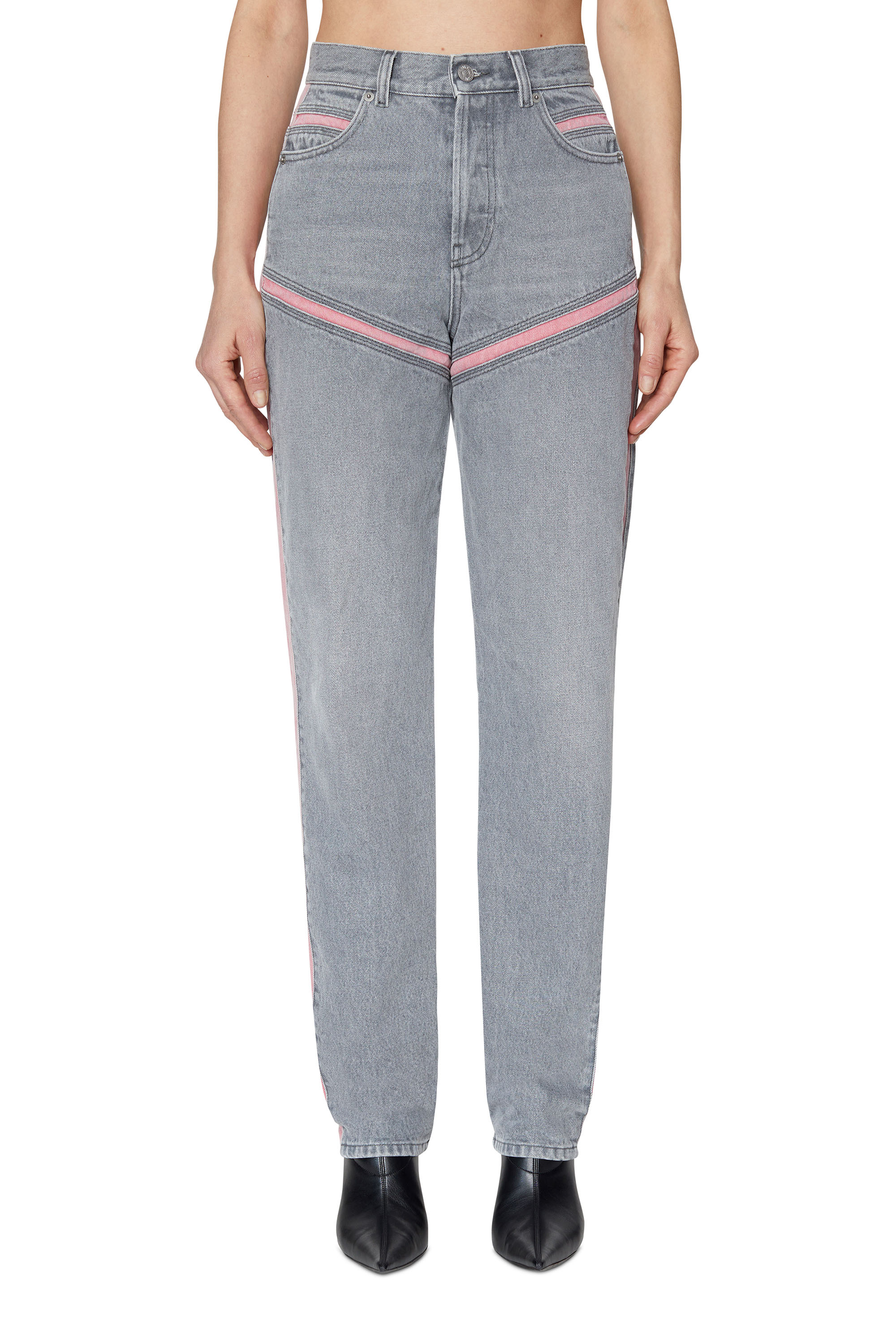 Diesel - D-Pilut 007G2 Straight Jeans, Light Grey - Image 1