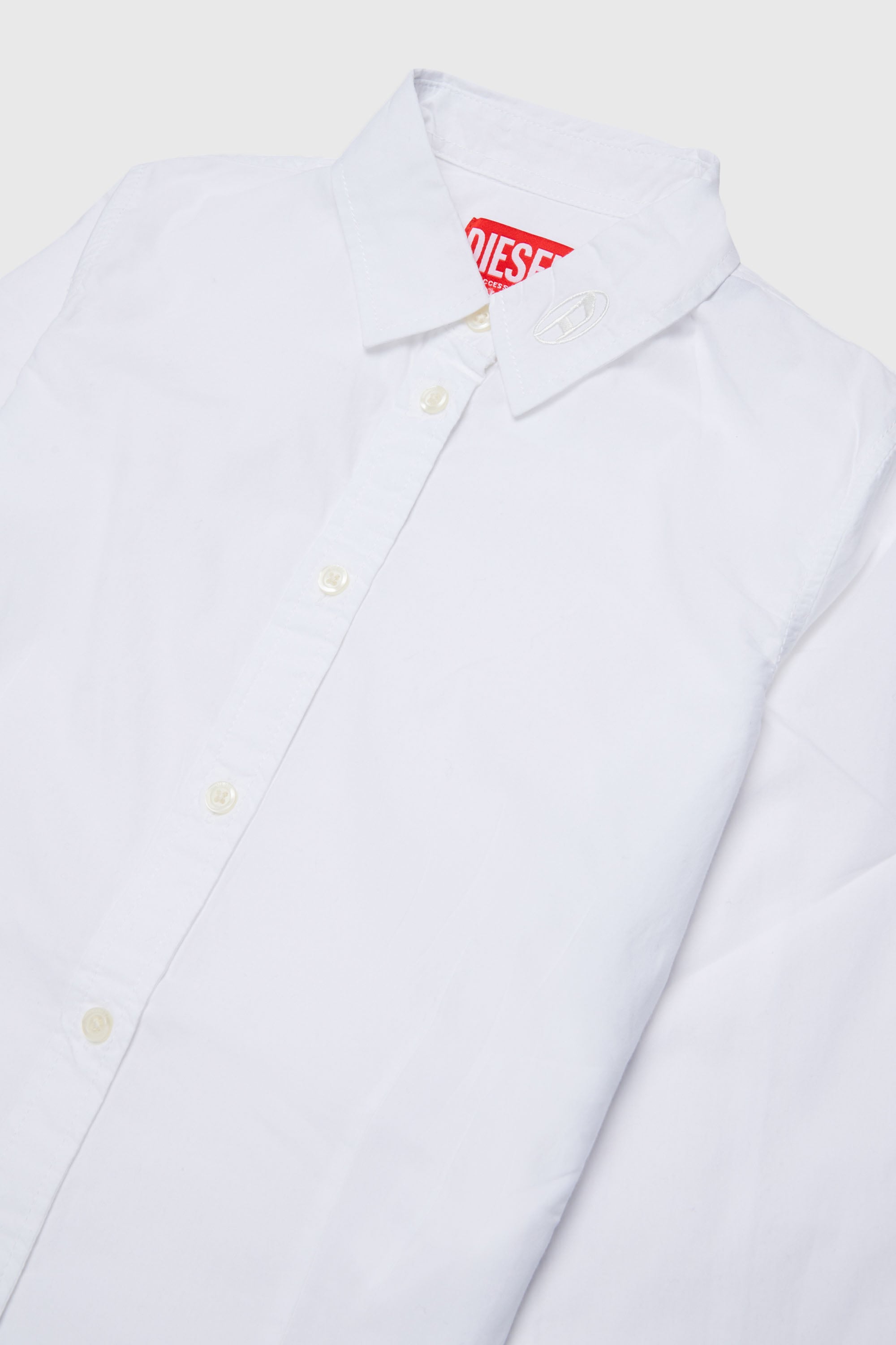 Diesel - CLAIRE, Woman's Cotton shirt with Oval D collar in White - 3