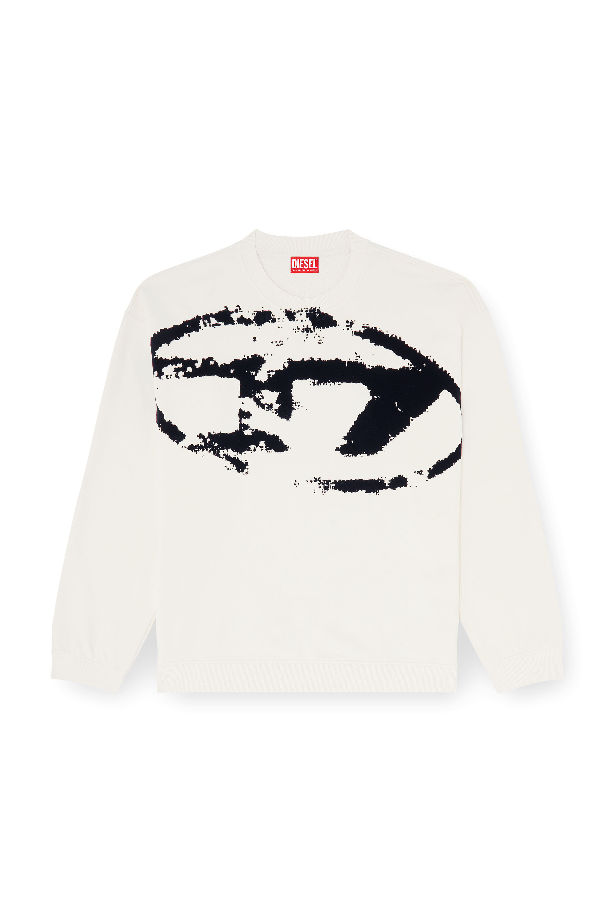 Diesel - S-BOXT-N5, Man's Cotton sweatshirt with flocked Oval D in null - 2