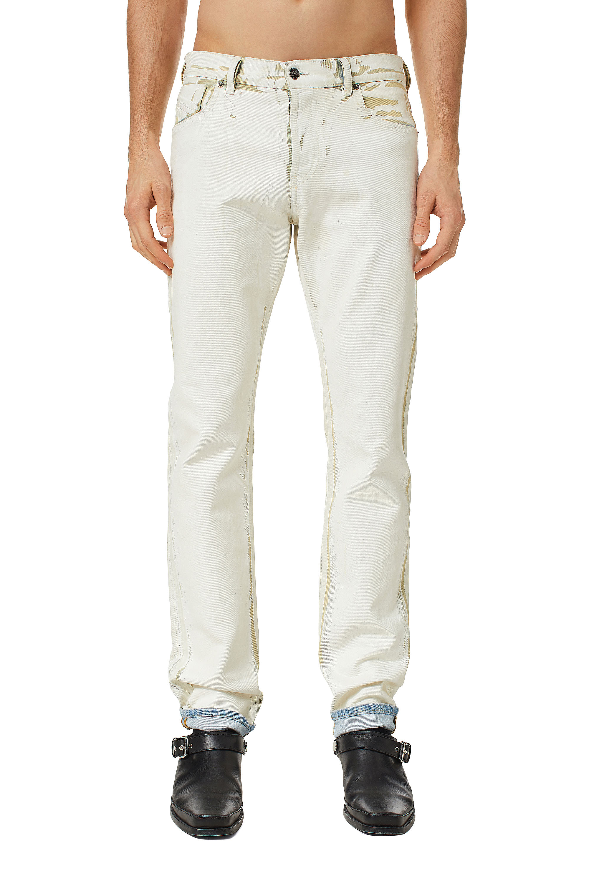1995 09C84 Straight Jeans, White - Jeans