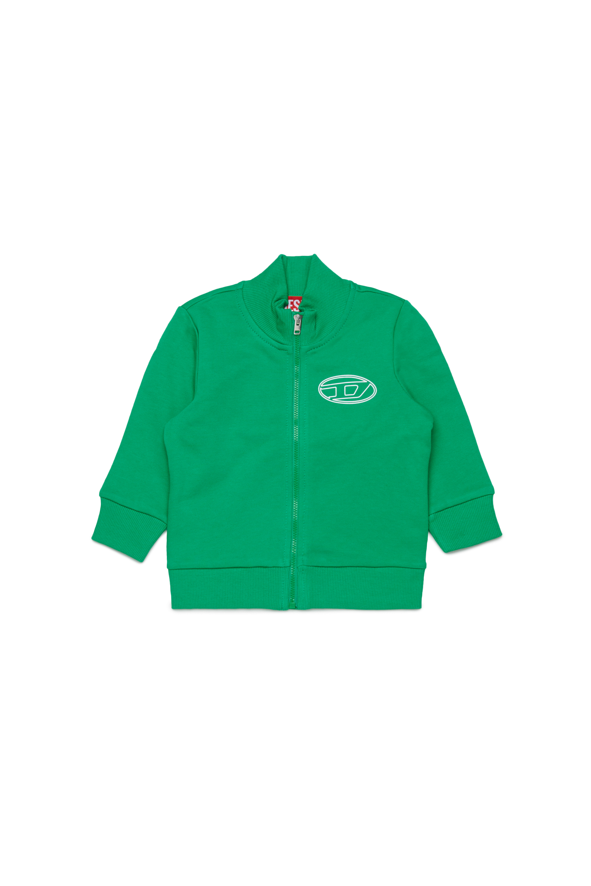 Diesel - SPENCERB, Unisex's Cotton sweatshirt with zipper closure in Green - 1