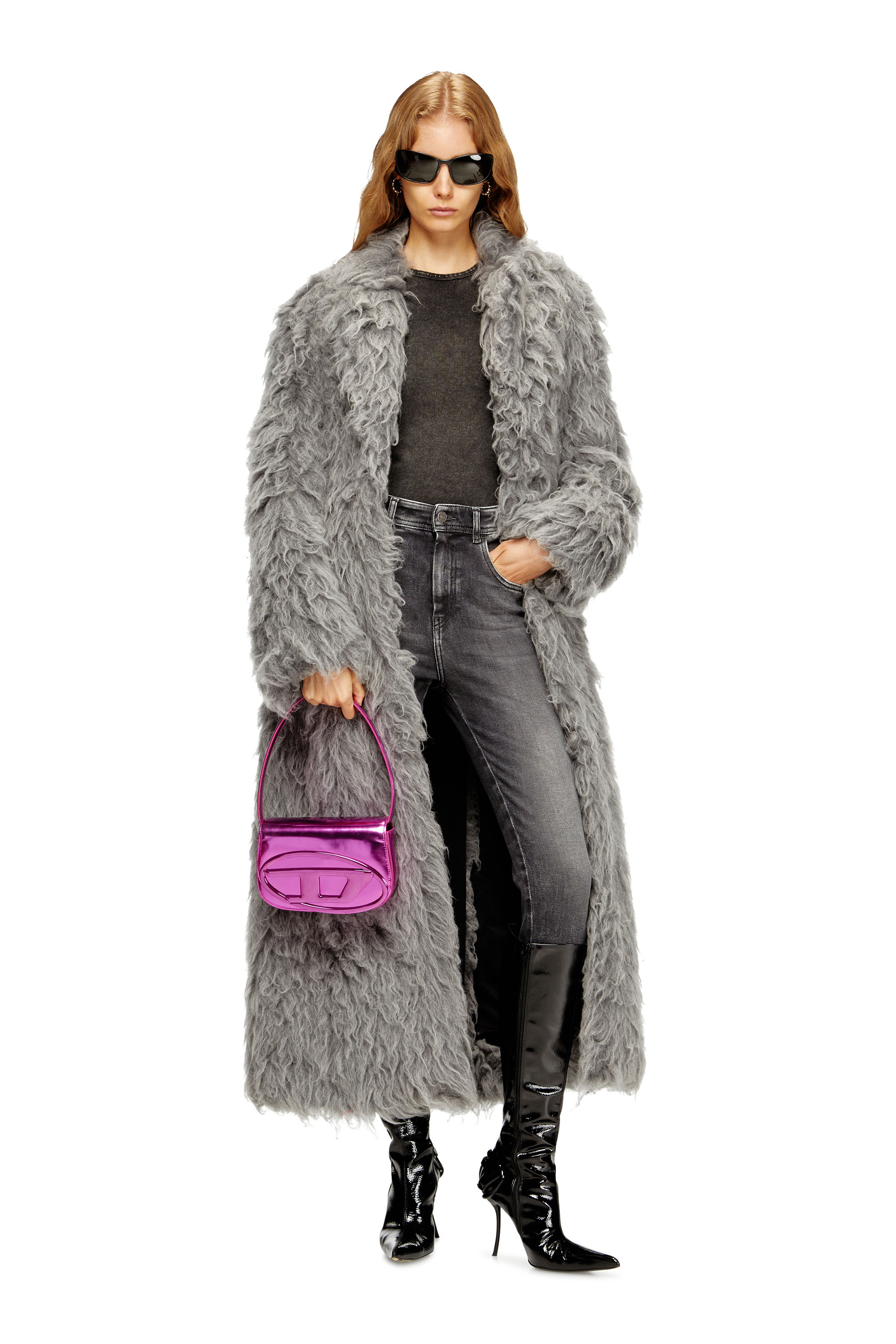 Diesel - 1DR, Woman's 1DR-Iconic shoulder bag in mirrored leather in Hot pink - 2