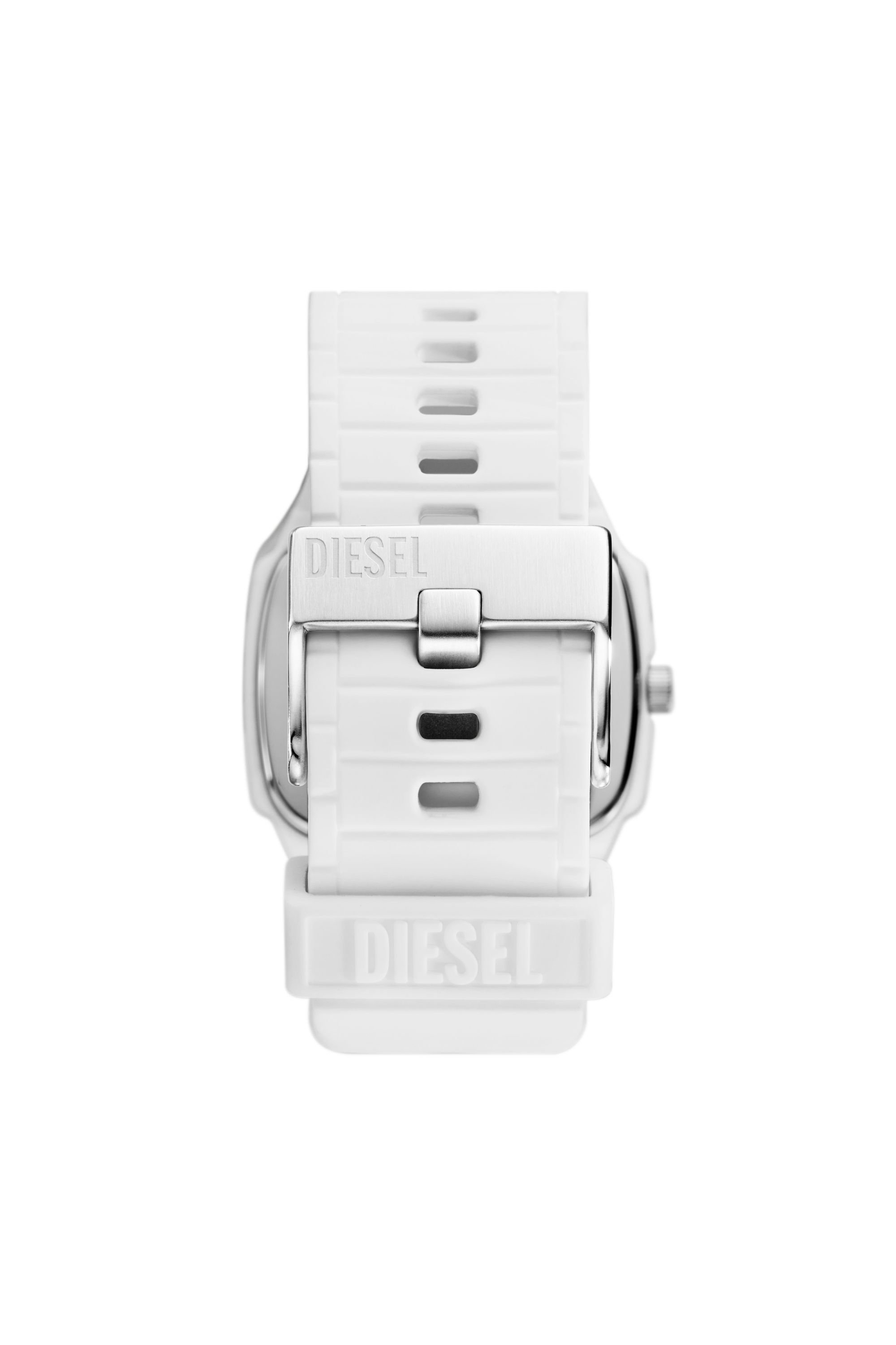 Diesel - DZ2204, Man Cliffhanger 2.0 three-hand white silicone watch in White - Image 2