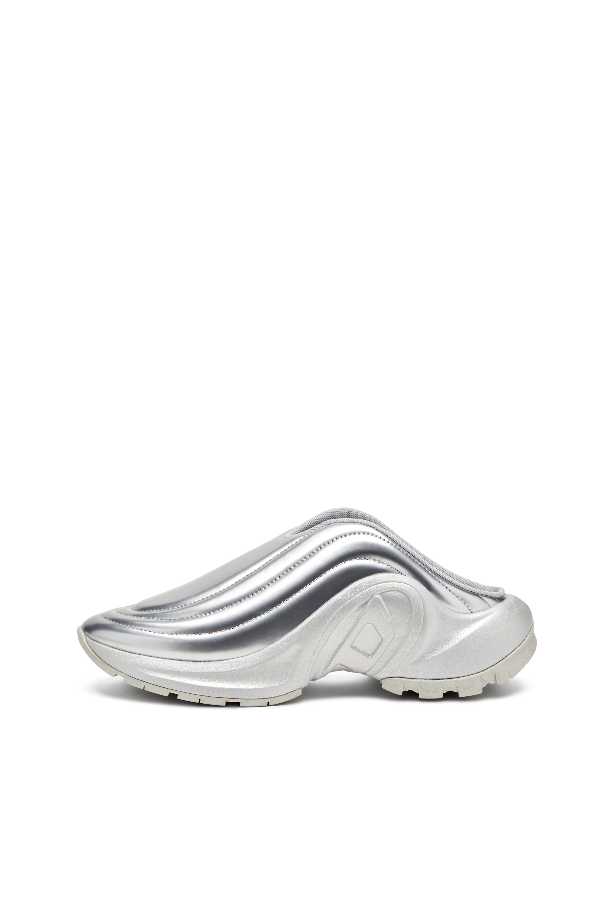 Diesel - S-D-RUNNER MULE X, Unisex's Metallic mules in Silver - 8