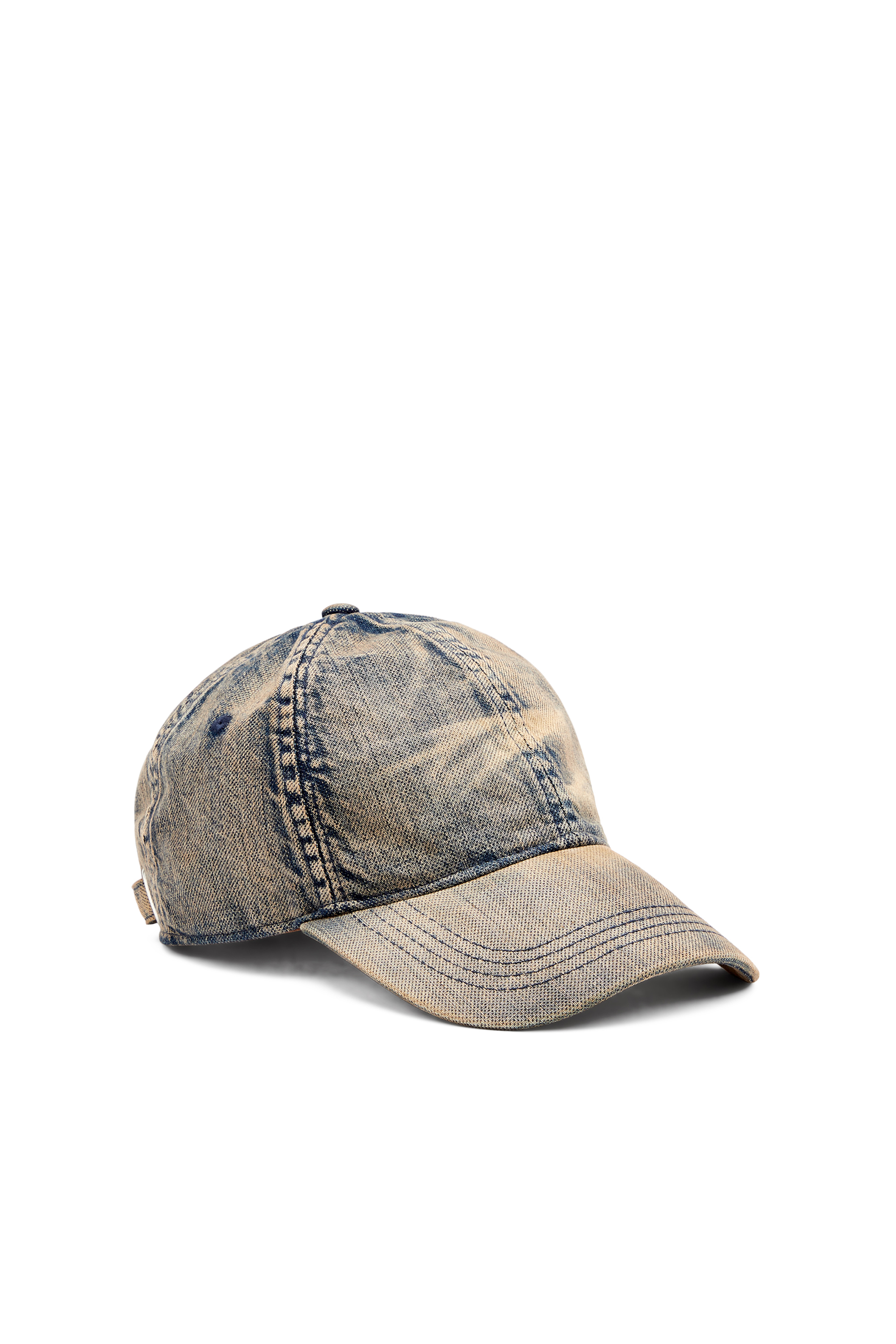 Diesel - C-ADOC, Man's Baseball cap in solarised denim in Blue - 1