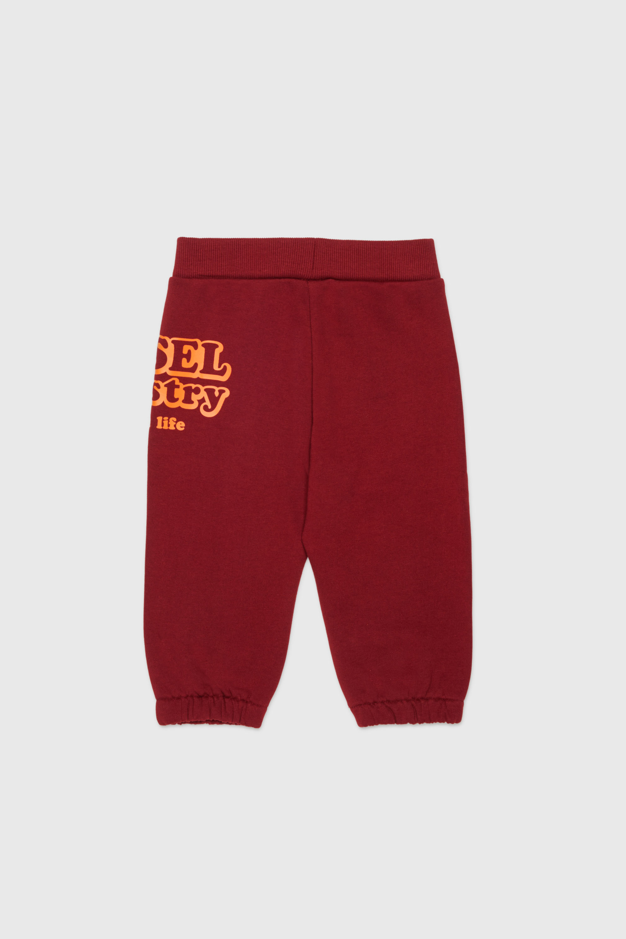 Diesel - PLODIMIB, Man's Cotton sweatpants with Diesel Industry print in Red - 2