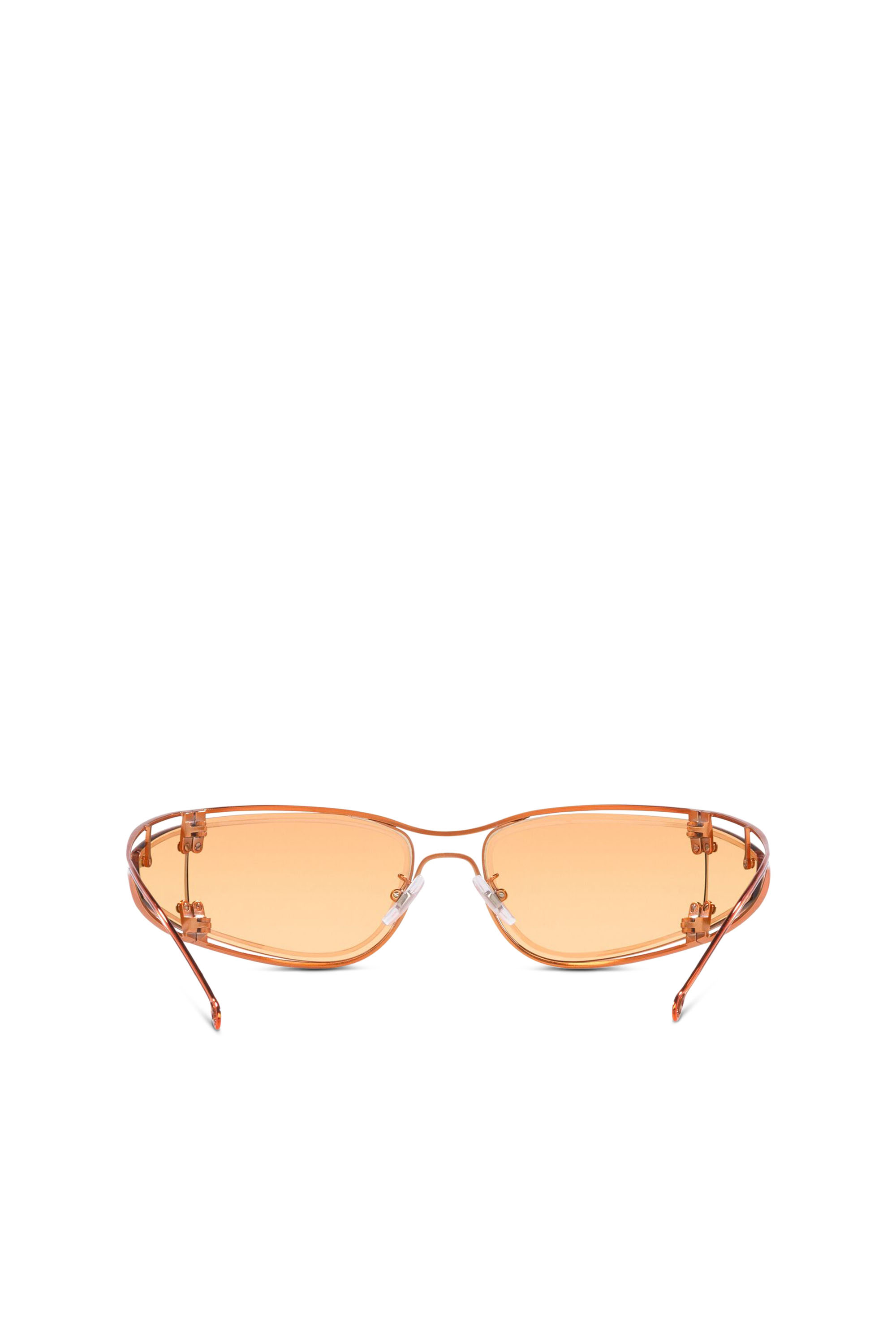 Diesel - 0DL1001, Unisex's Wraparound shape sunglasses in Orange - 5