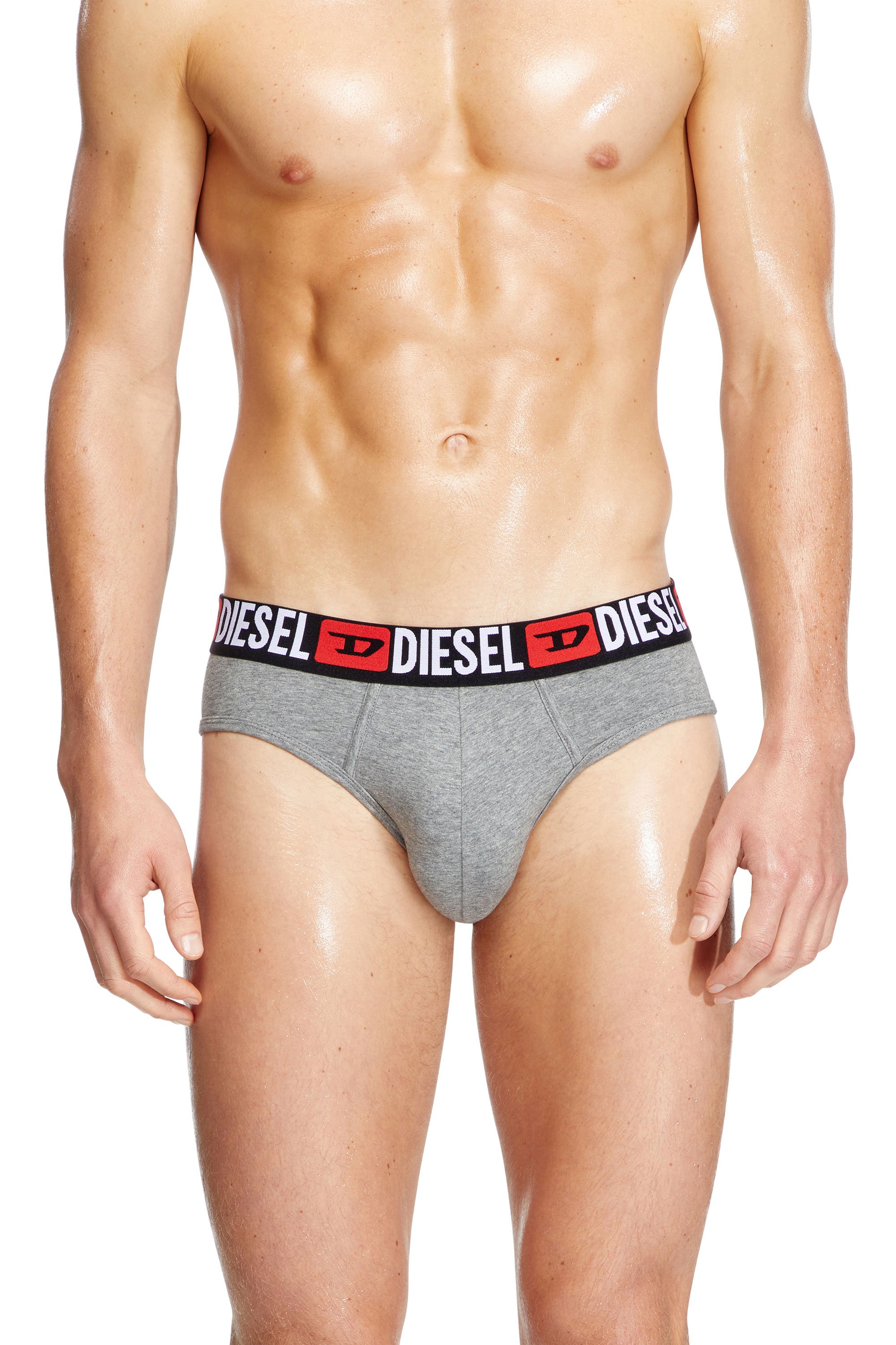 Diesel - UMBR-ANDRETHREEPACK, Man's Three-pack of solid-colour briefs in White/Black - 2