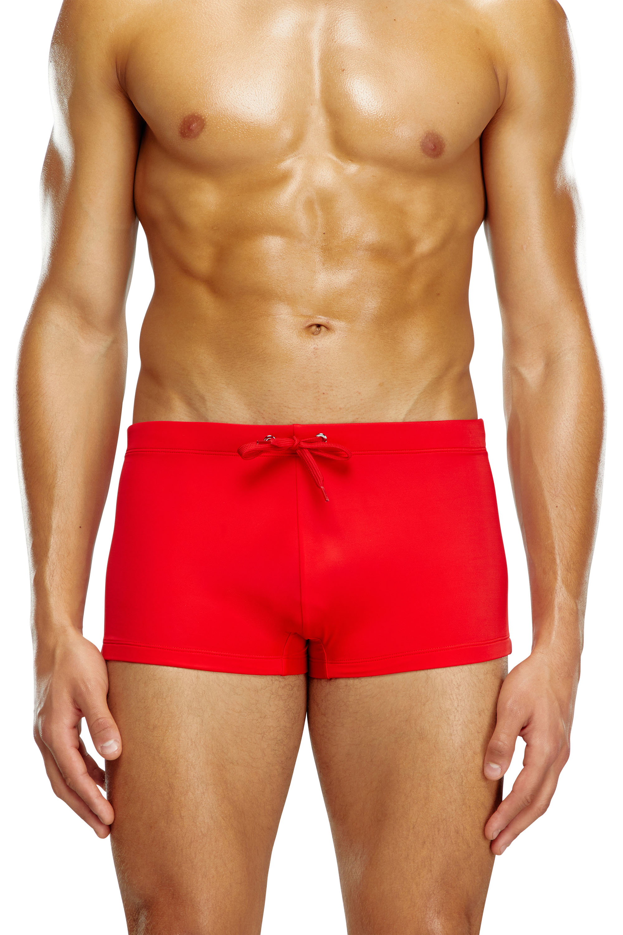 Diesel - BMBX-BRAD, Man Swim boxer briefs with rear logo print in Red - Image 2