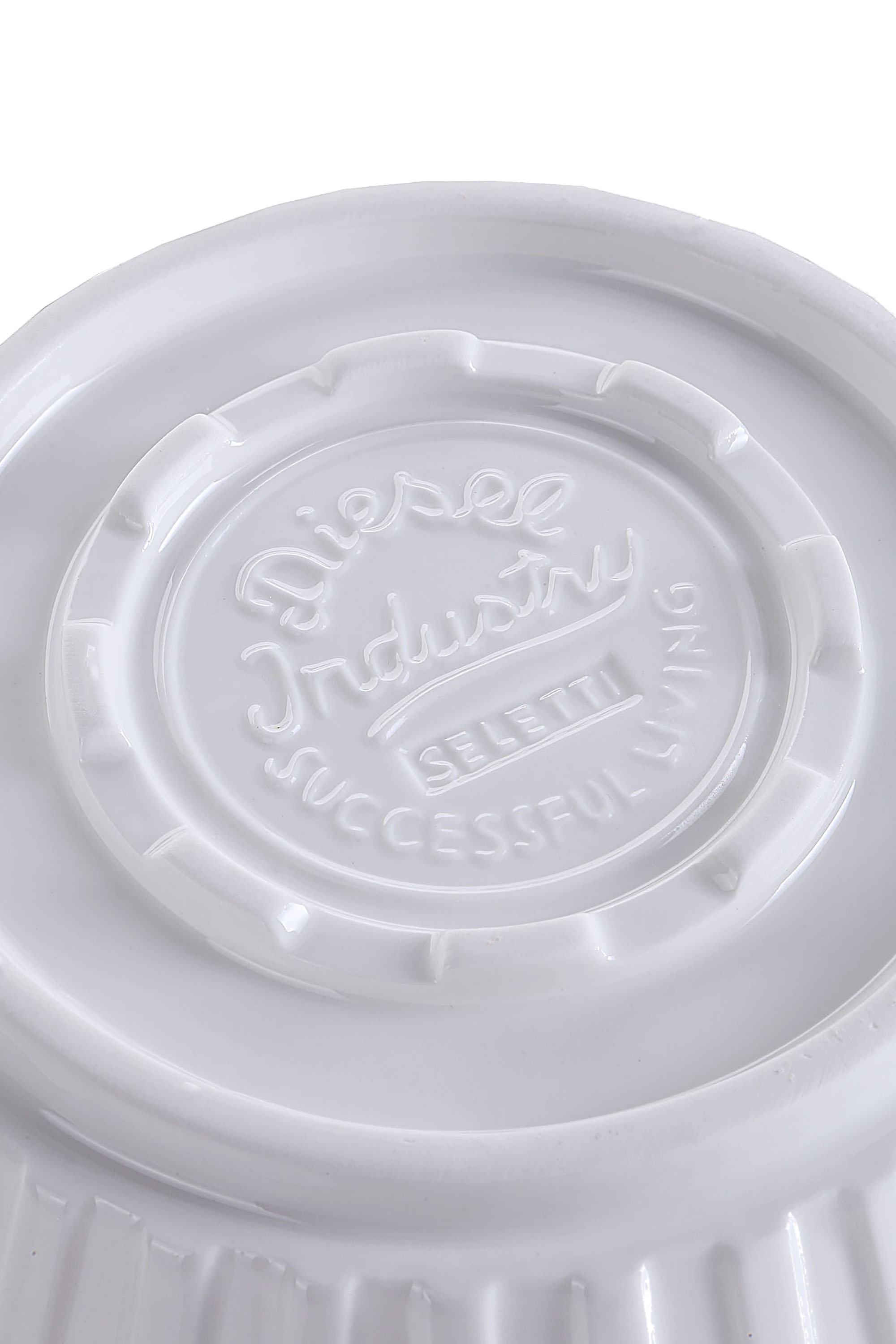 Diesel - 10980 MACHINE COLLEC, Unisex's Porcelain salad bowl, &oslash; cm 22 / 8.7" in White - 3