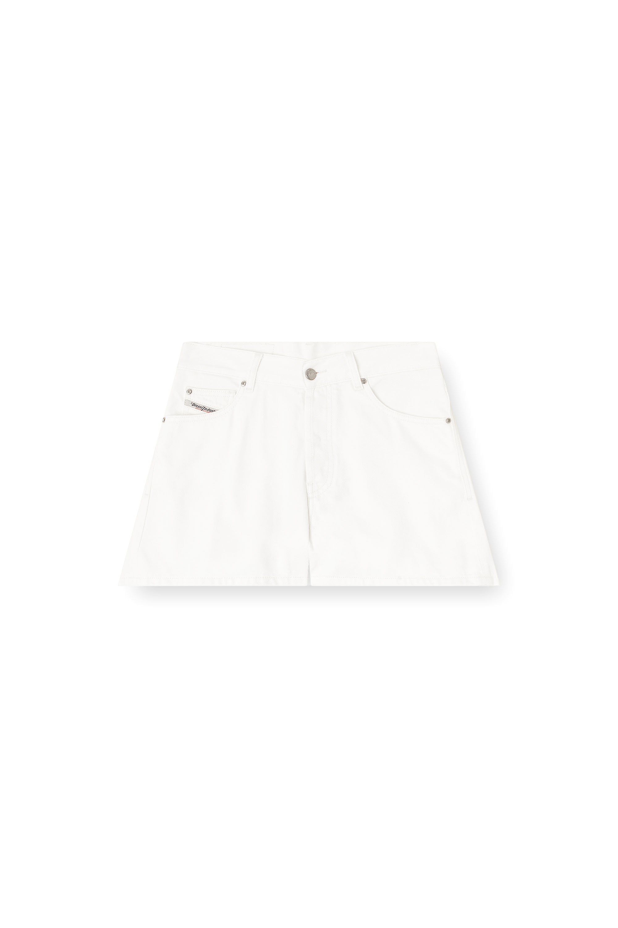 Diesel - DE-HELIOS, Woman's Shorts in clean coloured denim in White - 2