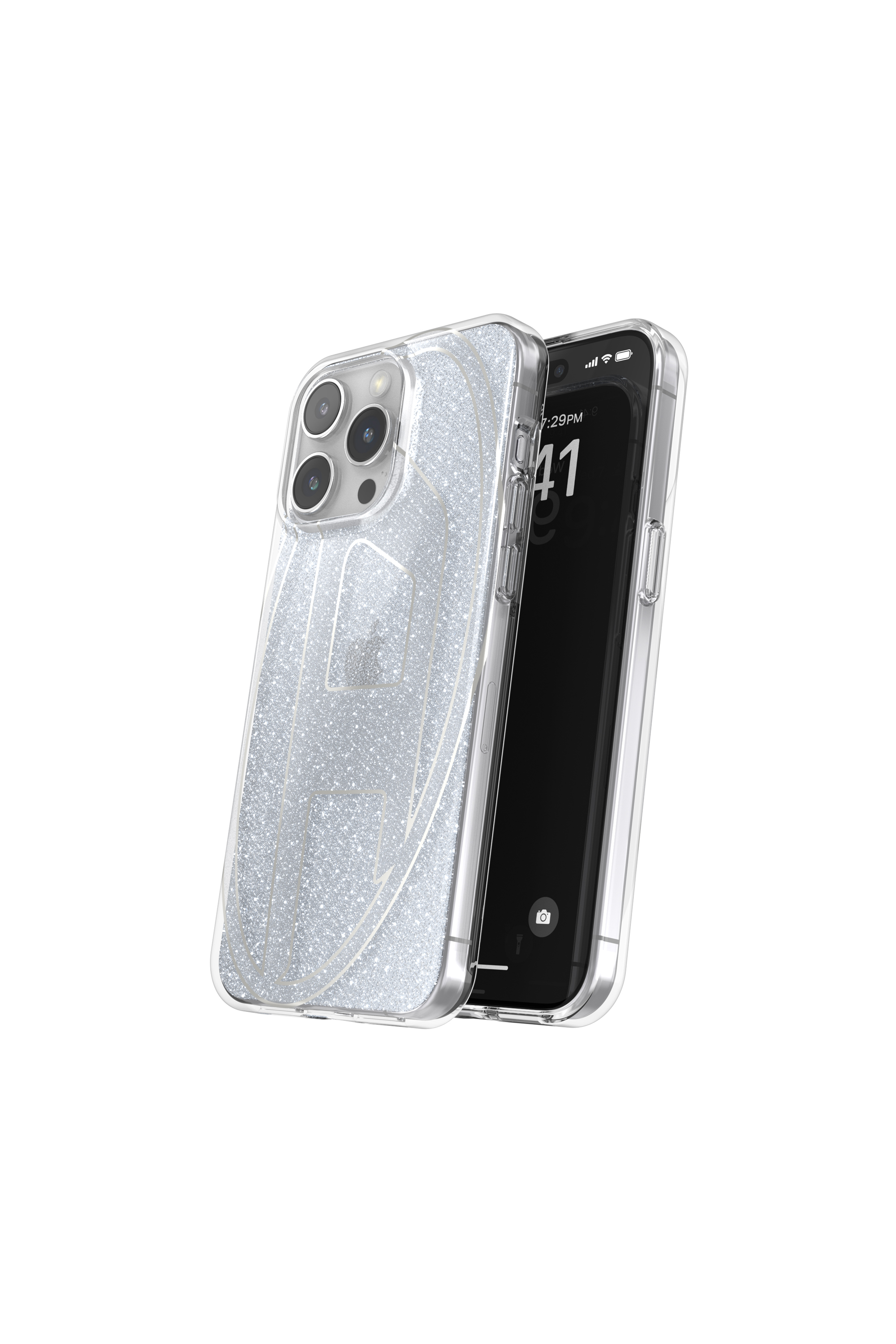 Diesel - 60033 AOP CASE, Unisex's Glitter Case for iP 15 Pro Max in Silver - 3