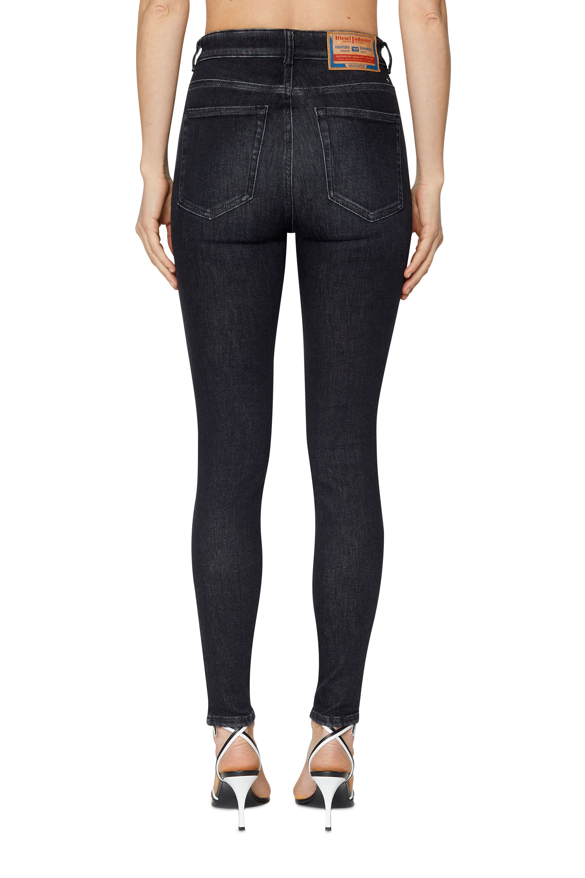 Diesel - 1984 Slandy-High 09D96 Super skinny Jeans, Black/Dark grey - Image 2