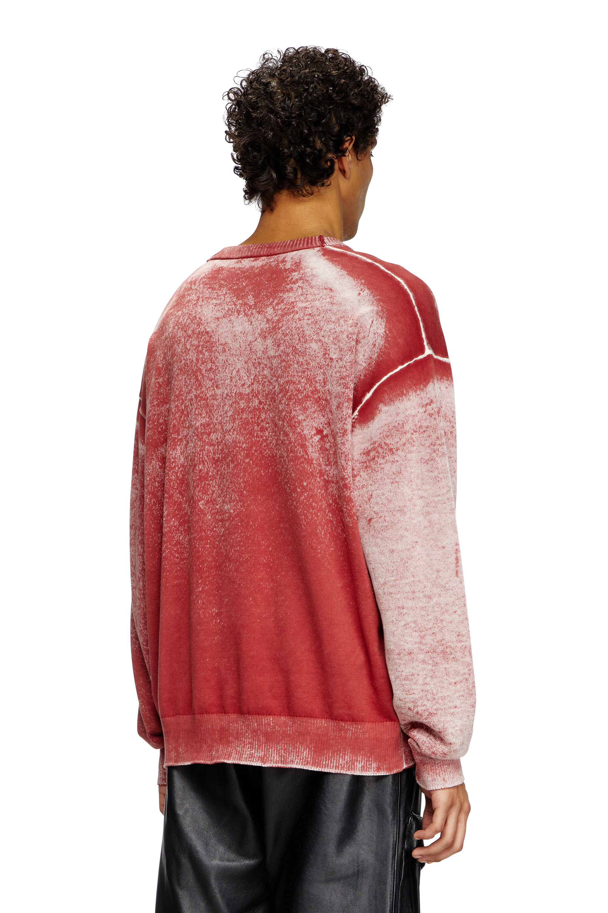 Diesel - K-BELEZ, Man's Reverse-print logo jumper in Red - 3