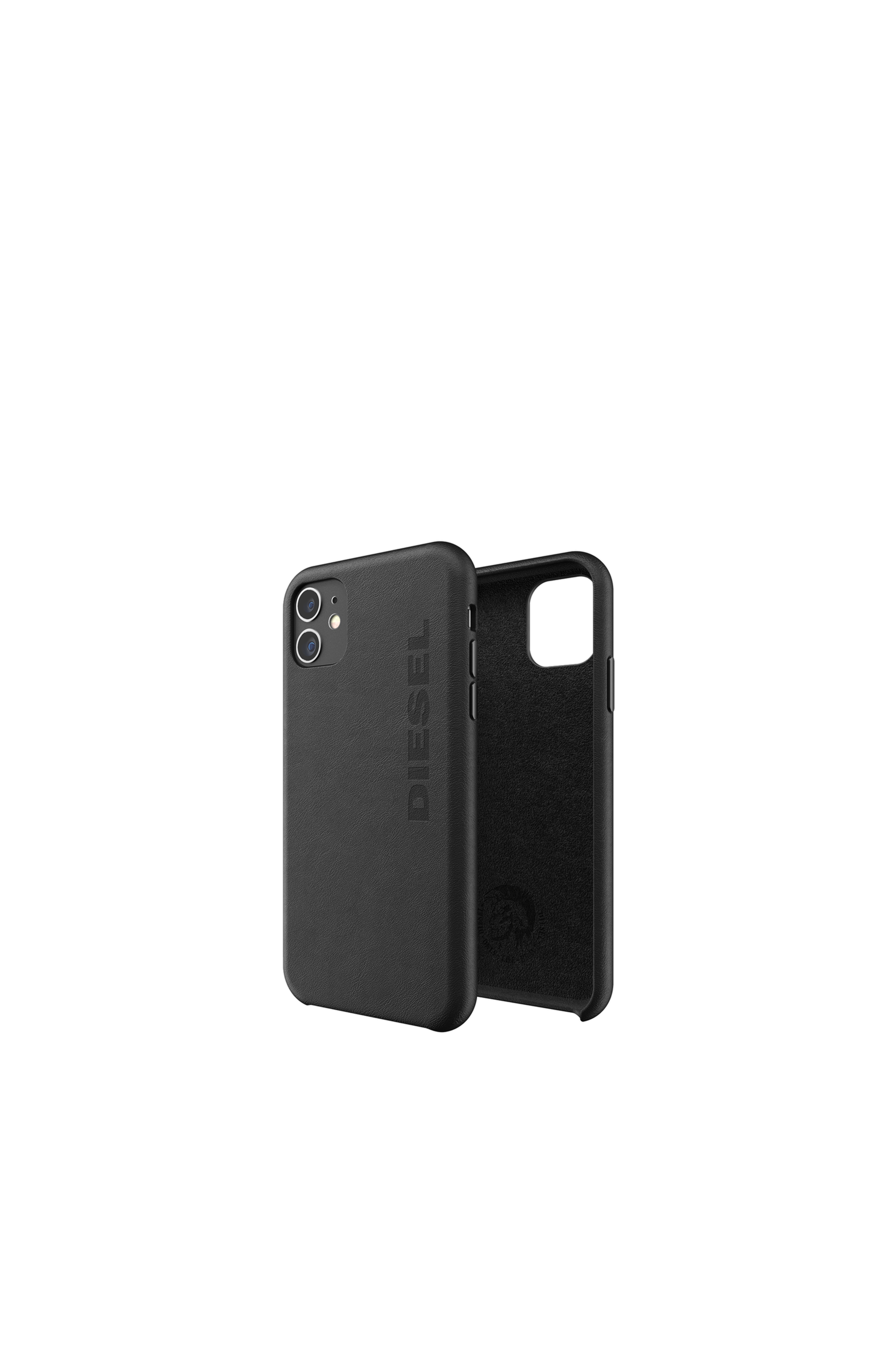Diesel - 42001 STANDARD CASE, Unisex's Premium leather case for iPhone 11 in Black - 1