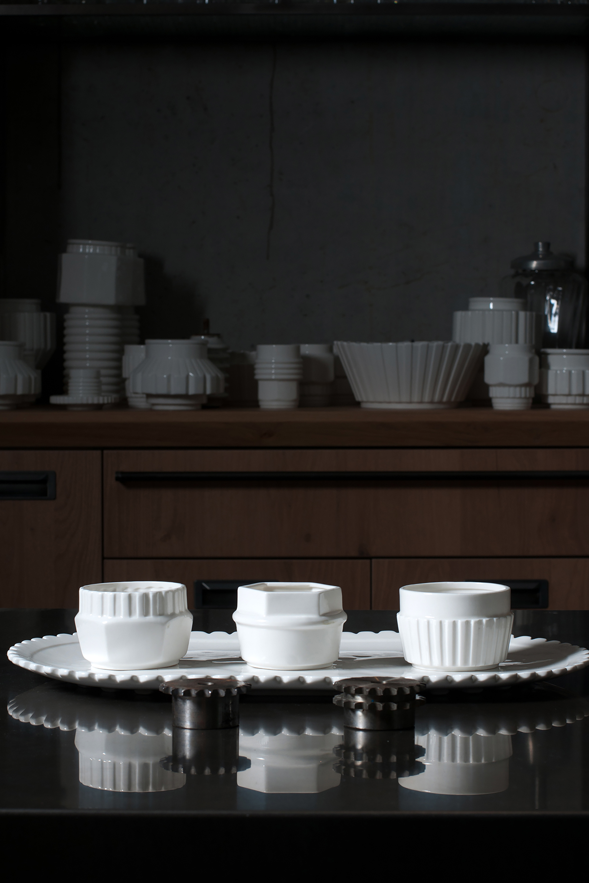 Diesel - 10970 MACHINE COLLEC, Unisex's Porcelain small bowl, ø cm 9 / 3.5" in White - 3