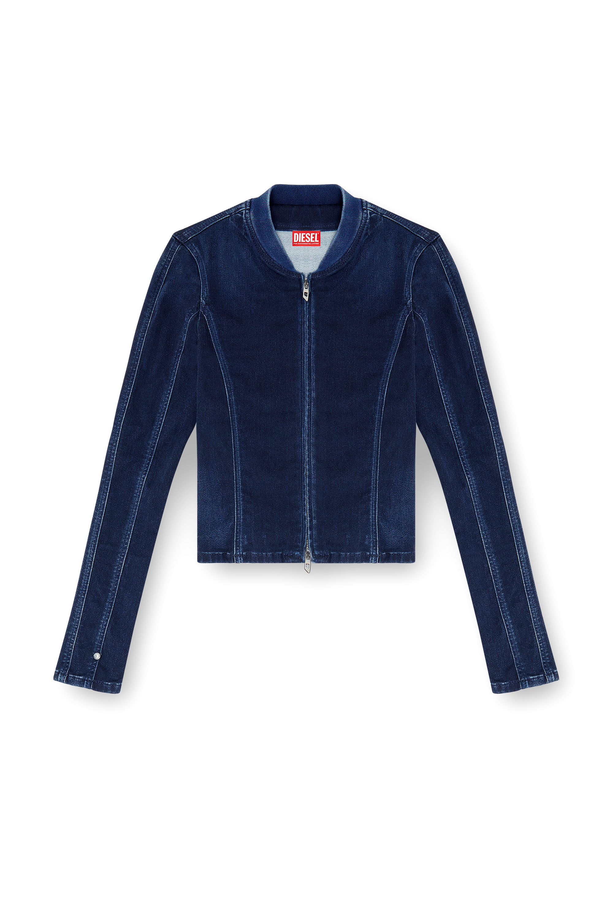 Diesel - DE-GARY-D JOGG, Woman's Cropped jacket in JoggJeans in Dark Blue - 3