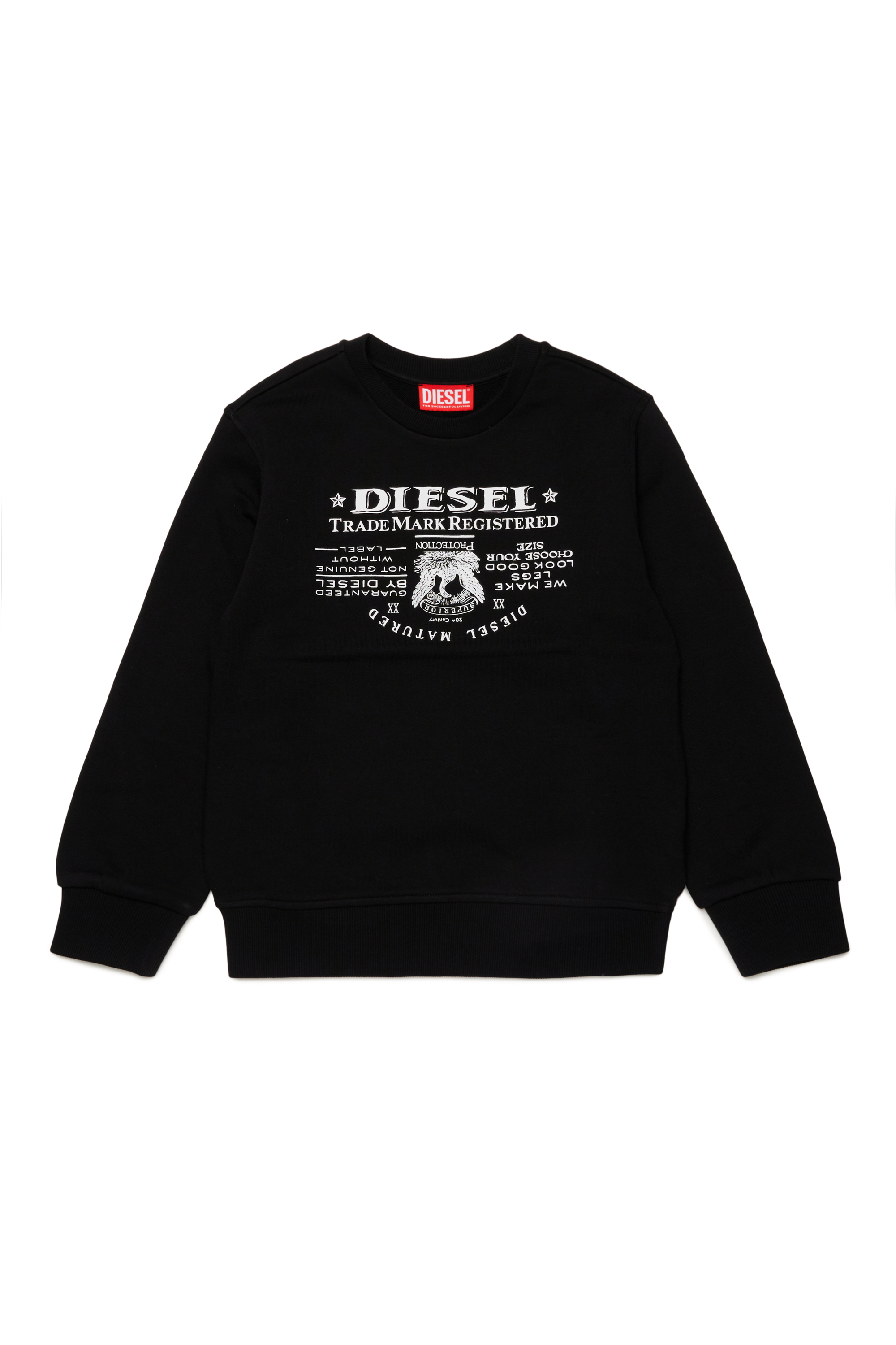 Diesel - SGINNL2 OVER, Man's Sweatshirt with Jacron Patch print in Black - 1