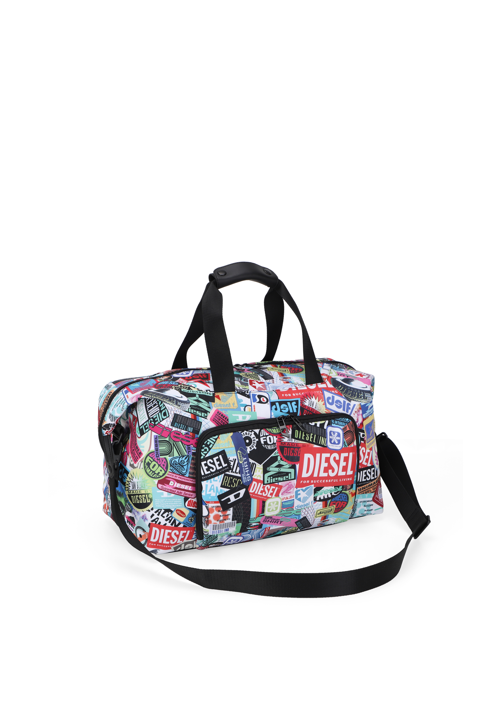 Diesel - DIESEL PC PRINTED DUFFLE-STICKERS- DSB00, Unisex's Pratical duffle bag with stickers in Multicolor - 6