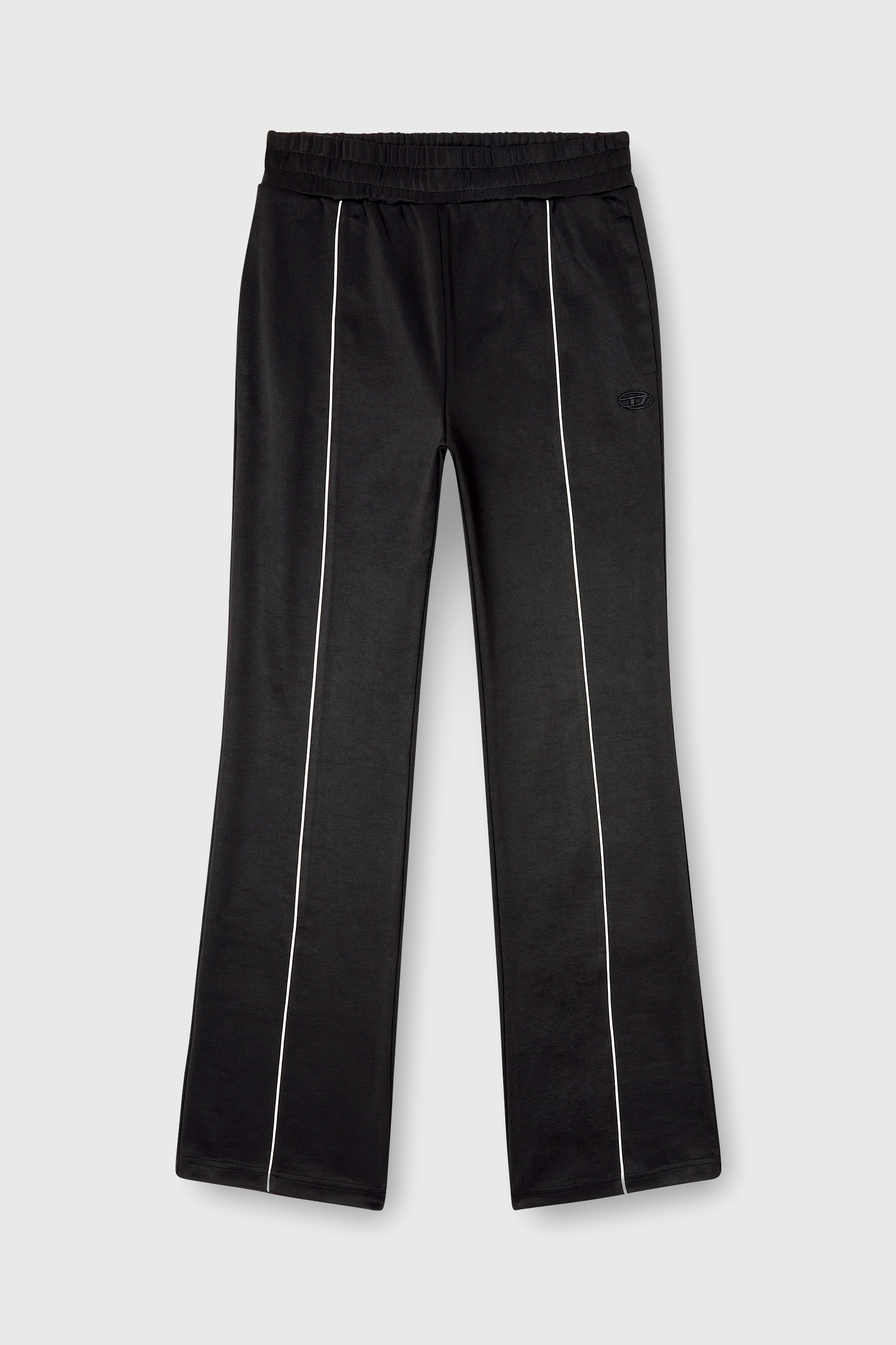 Diesel - P-LOCKINGIN-OD, Woman's Track pants with contrast piping in Black/White - 2