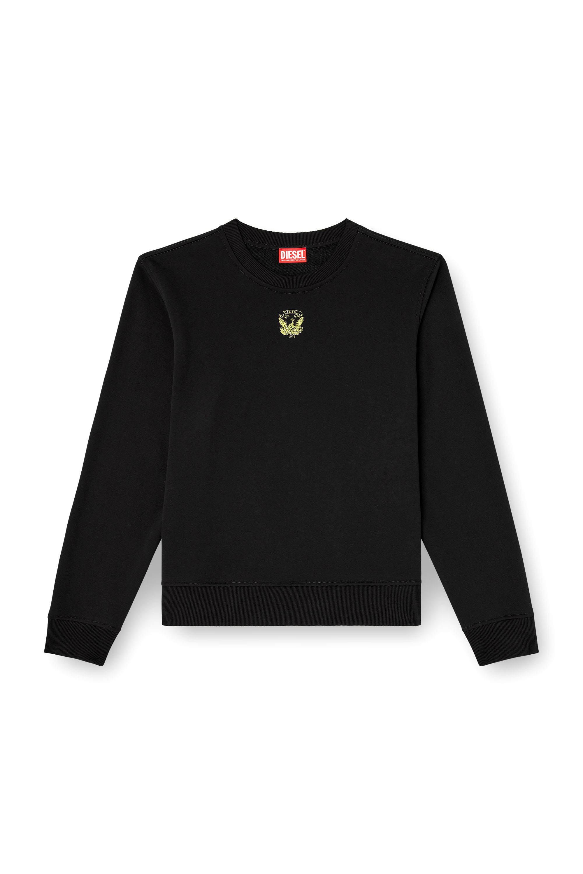 Diesel - S-GINN-T1, Man's Sweatshirt with embroidered phoenix in Black - 3