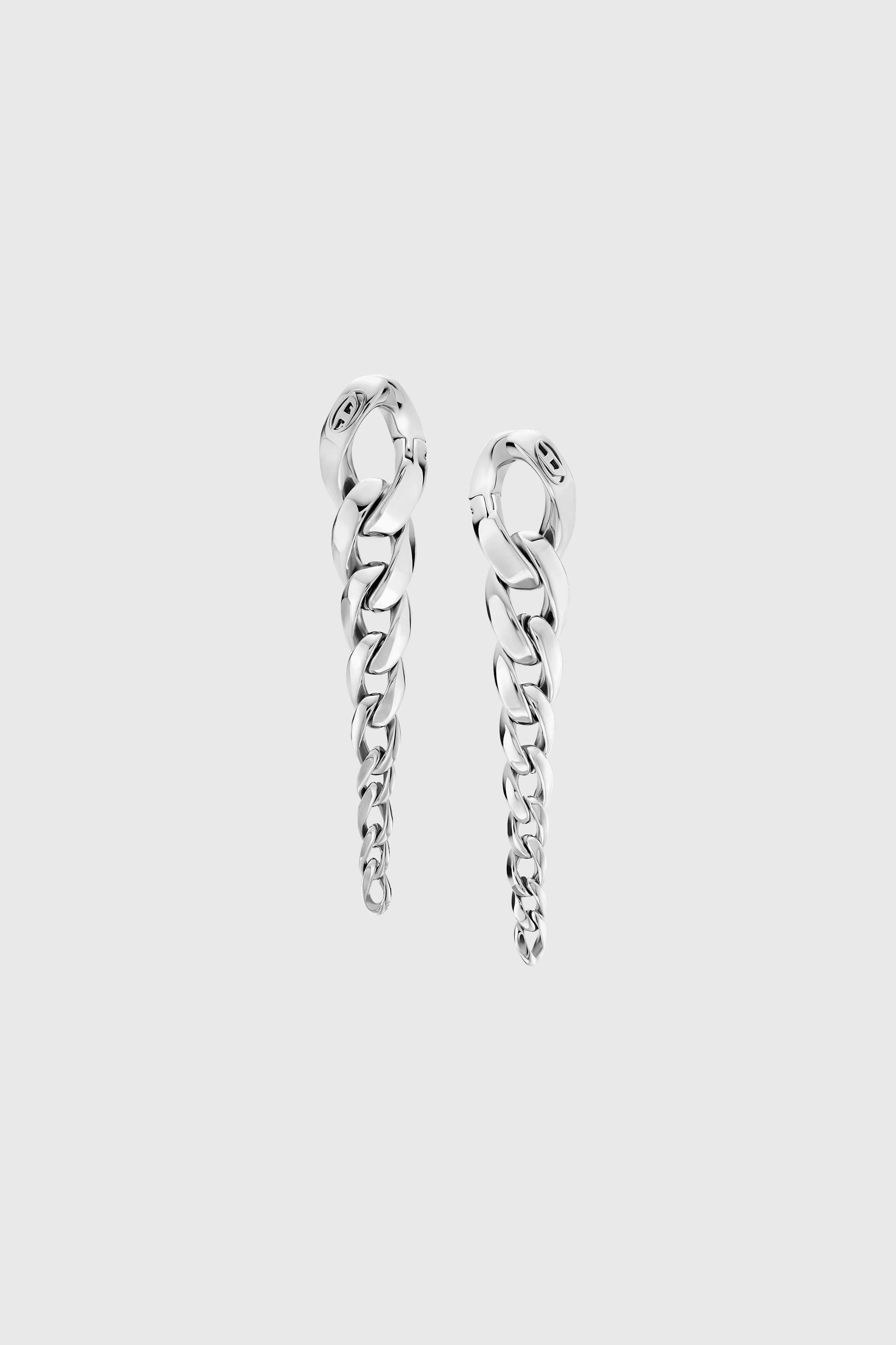 Diesel - DX1719040, Unisex's Stainless Steel Drop Earrings in Silver - 2
