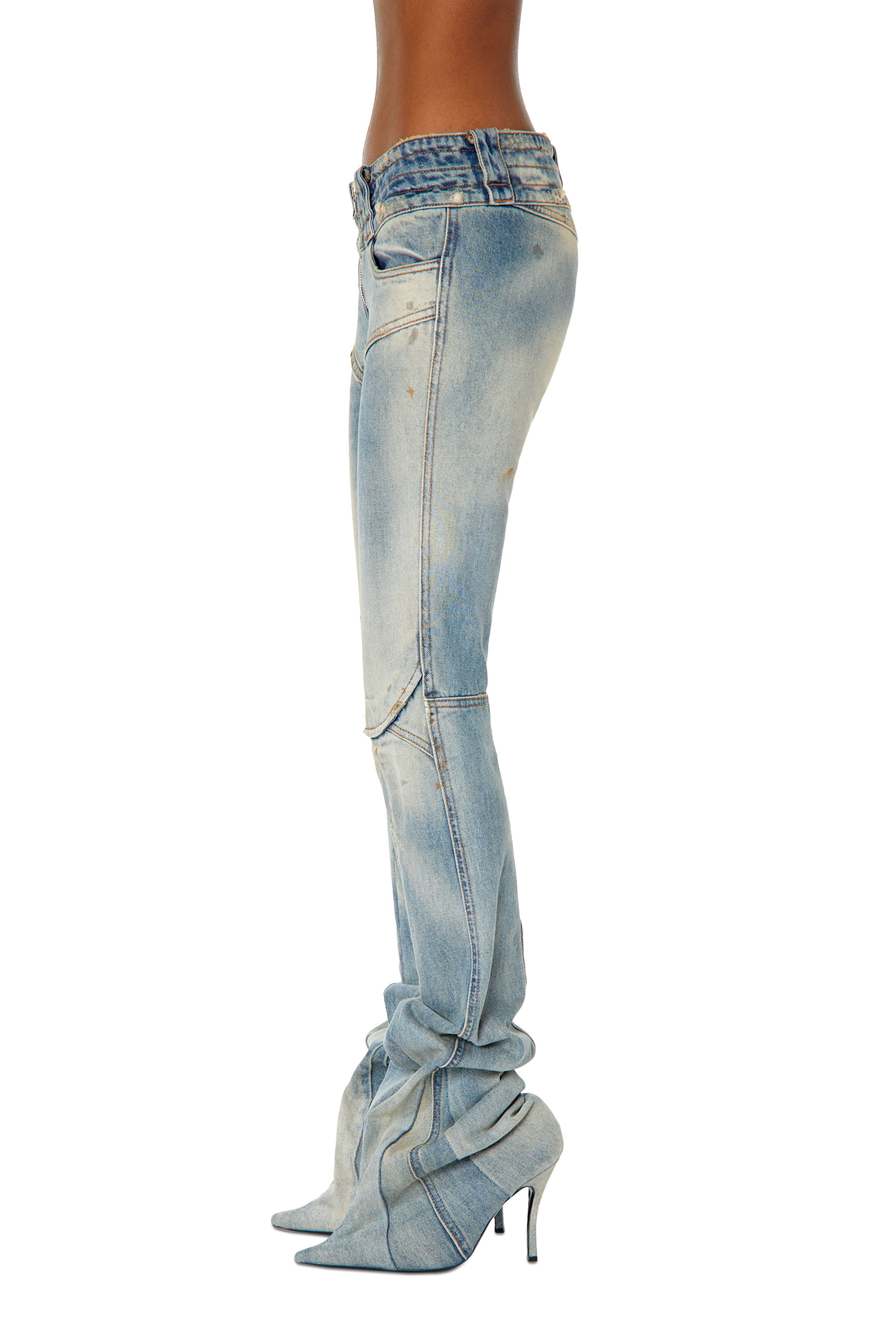 Diesel - DE-Bikerboot 0ENAF Regular Jeans, Light Blue - Image 4