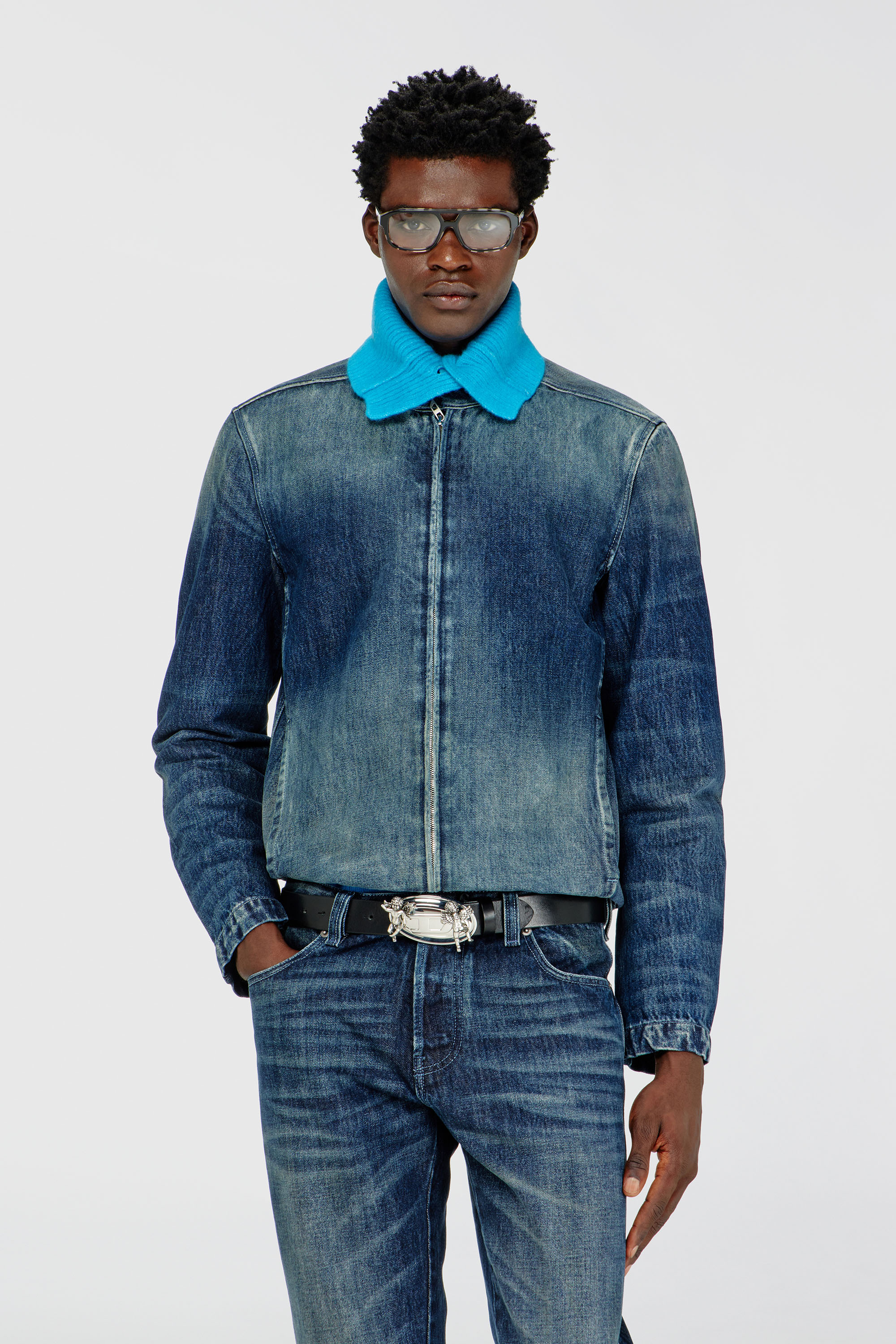 Diesel - D-GLORY-FSJ, Man's Jeans - in Medium blue - 1