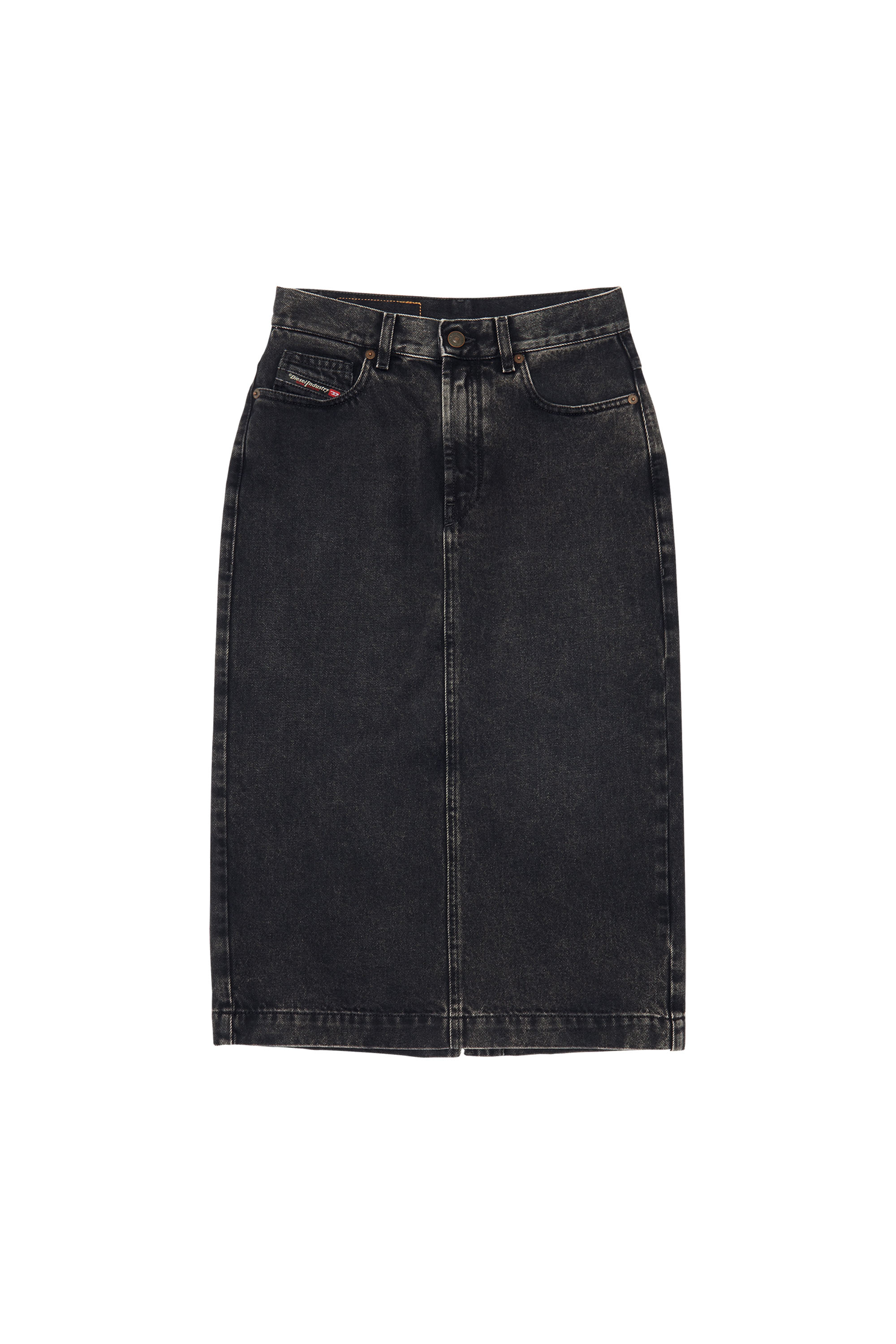 Diesel - DE-RONNY PENCIL SKIRT, Black/Dark grey - Image 3