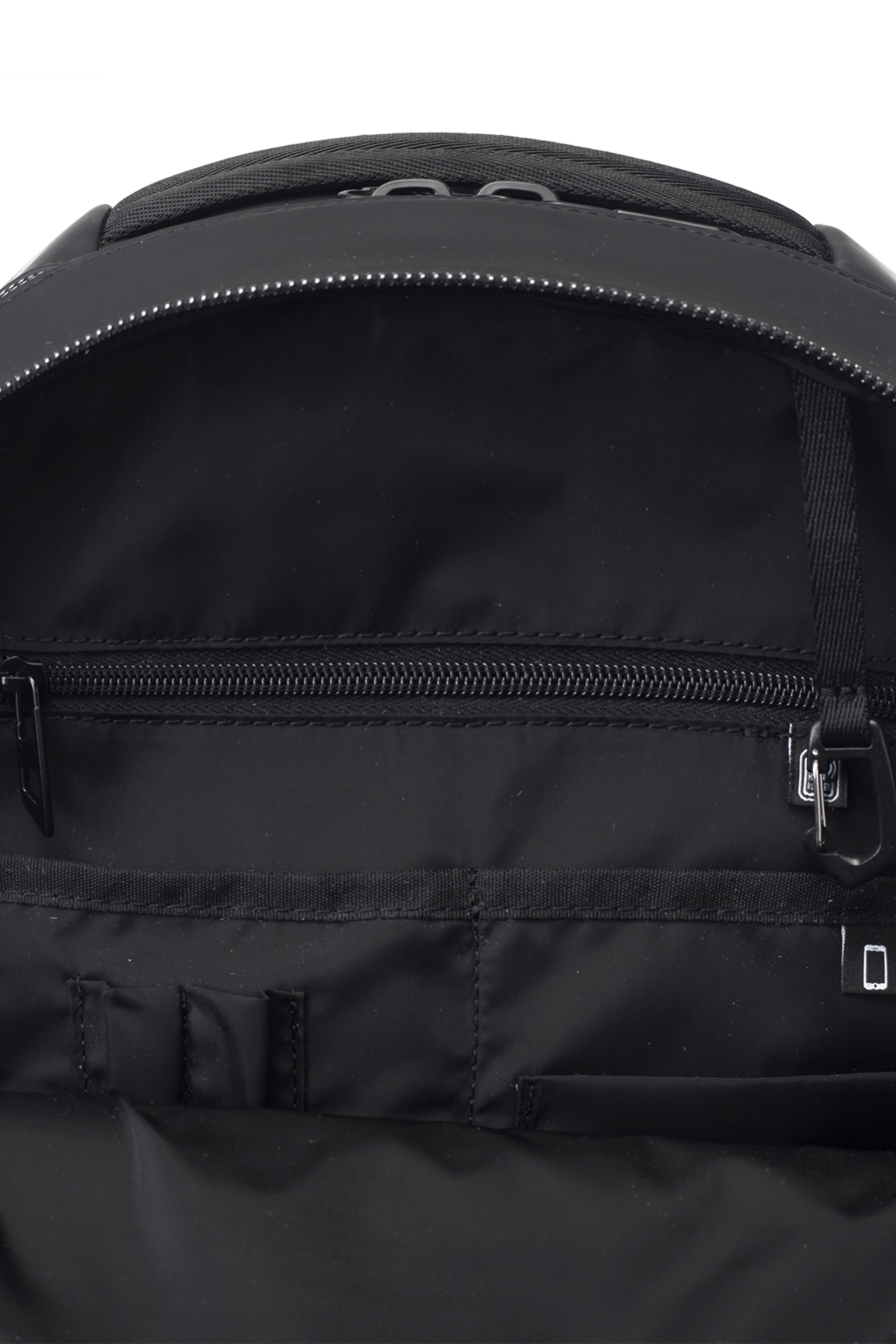 Diesel - DIESEL ALUMINUM BACKPACK DSB003, Unisex's Functional business backpack in Black - 2