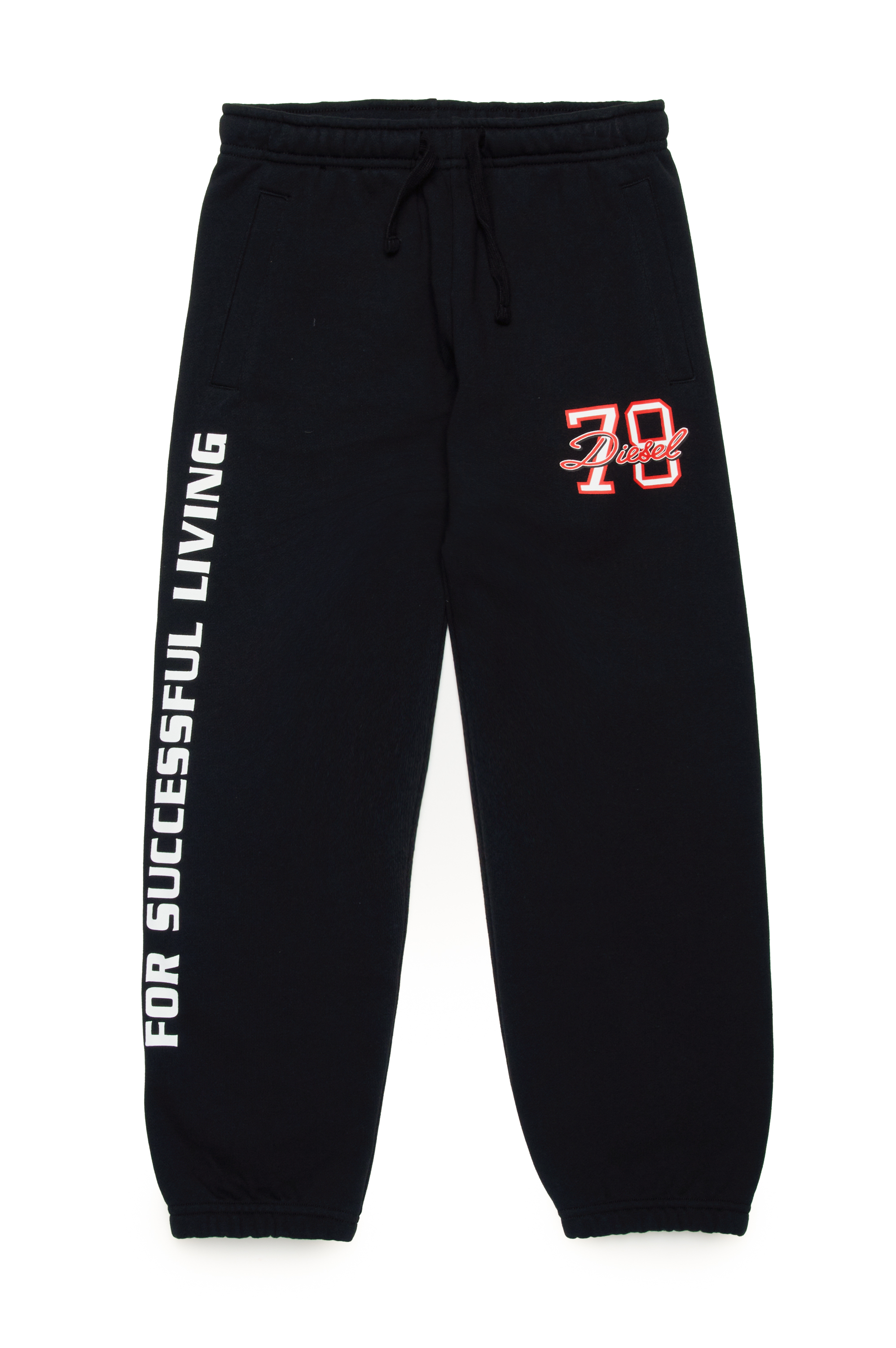 Diesel - PFUDO, Man's Track pants with logo prints in Black - 1