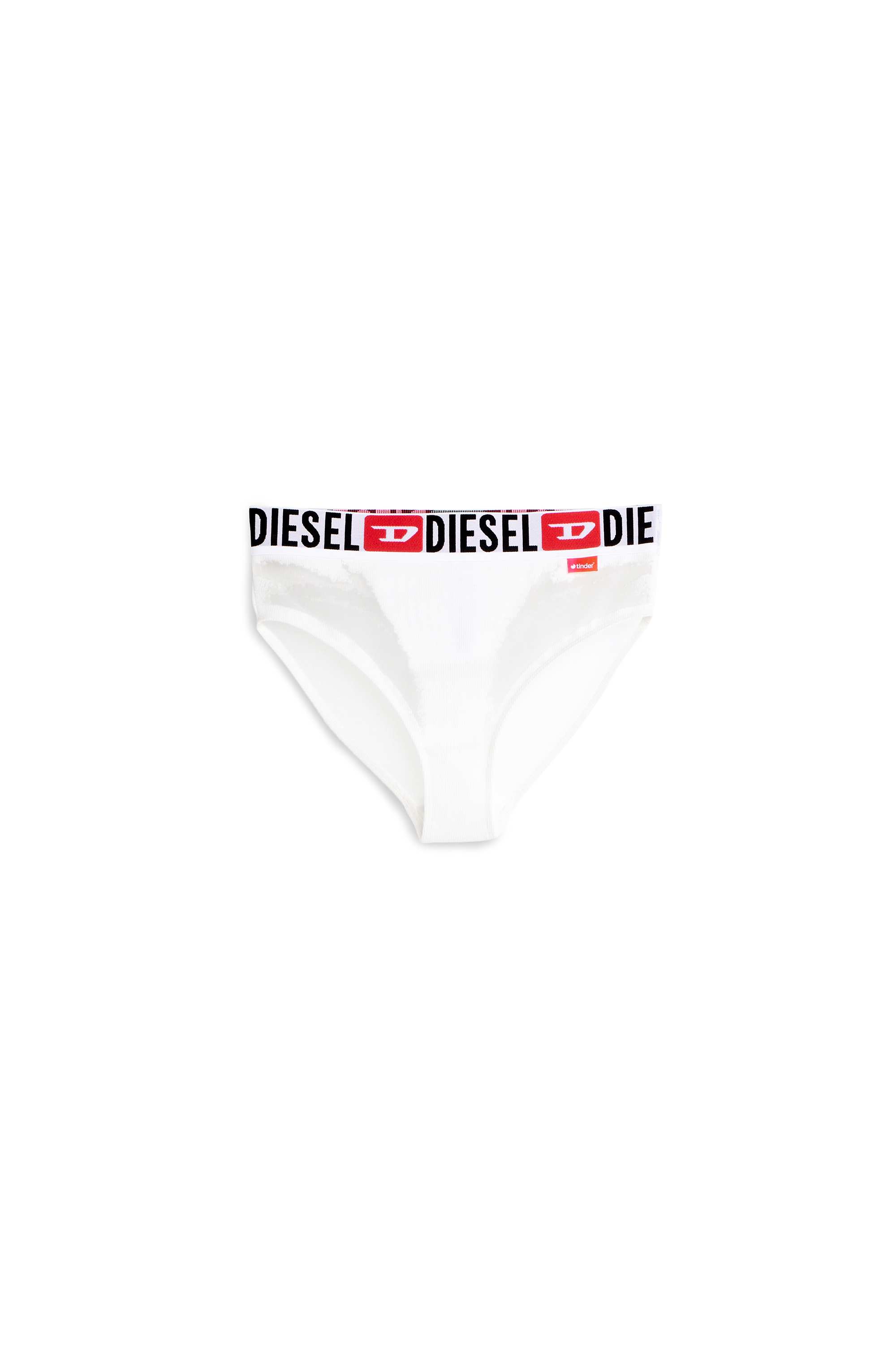 Diesel - PR-SAM-D-CORE, Woman's Briefs with sheer devor&eacute; effect in White - 3