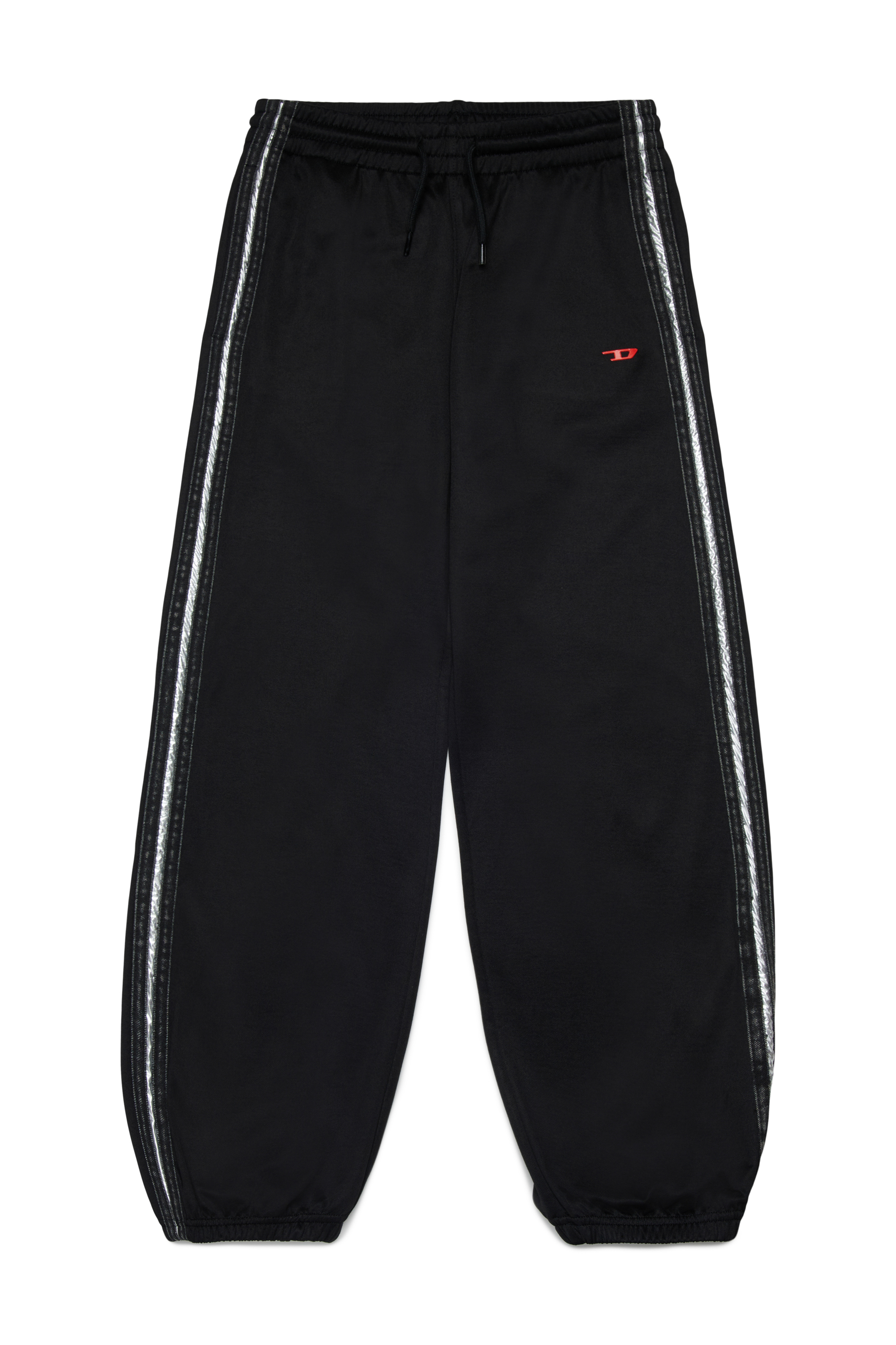 Diesel - PACARON, Man's Track pants with side bands in Black - 1