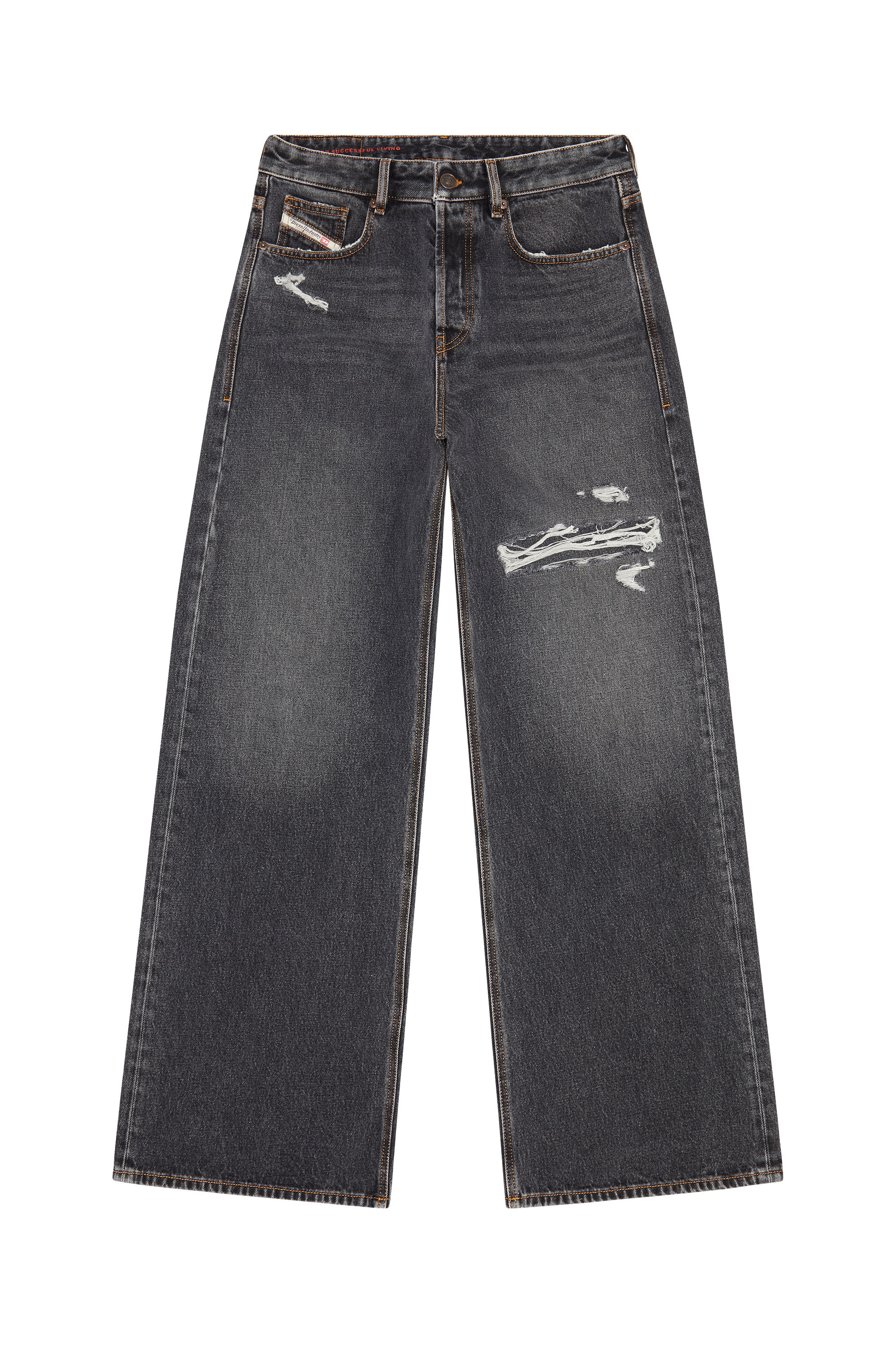 Diesel - Straight Jeans D-Rise 007F6, Black/Dark grey - Image 1