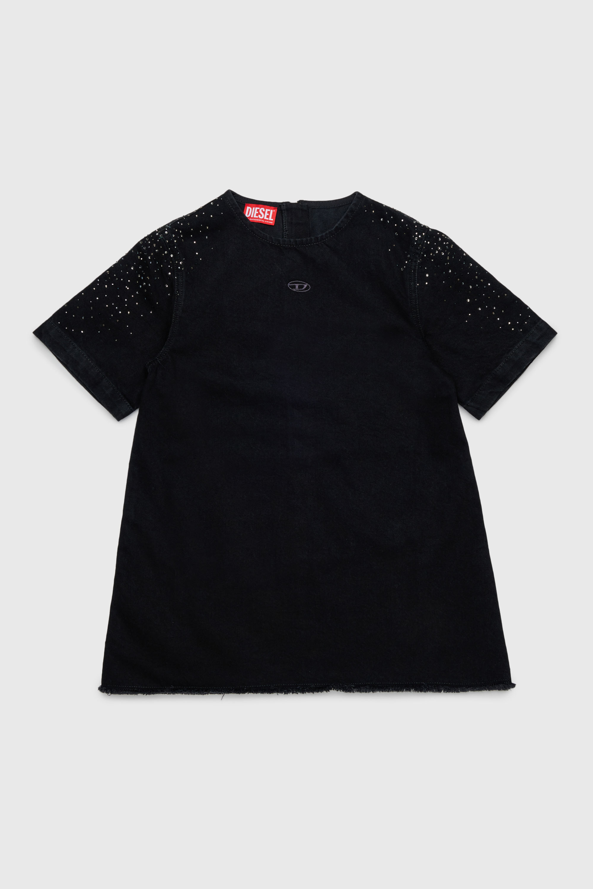 Rhinestone-embellished T-shirt dress