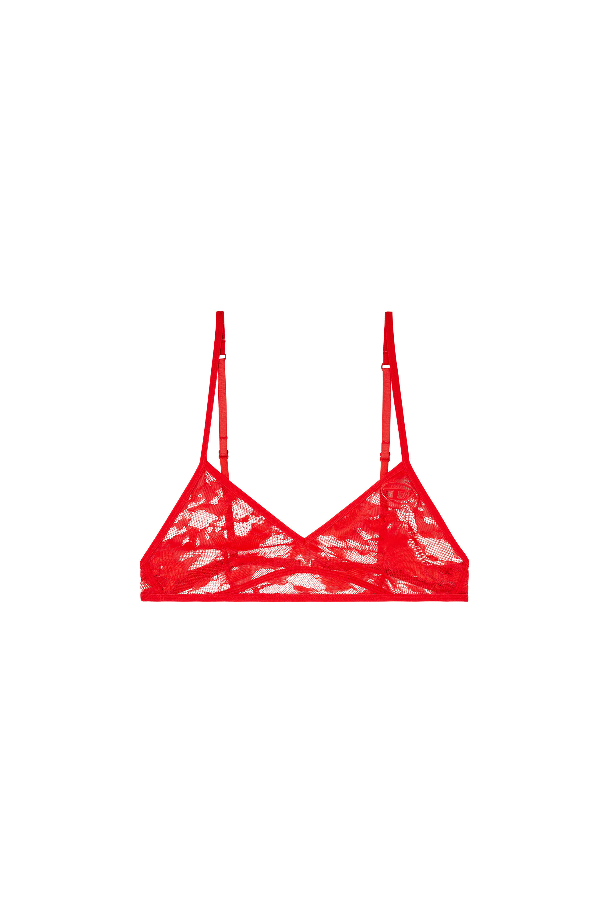 Diesel - APRIL-UTLT, Woman's Bra in stretch camo lace in Red - 2