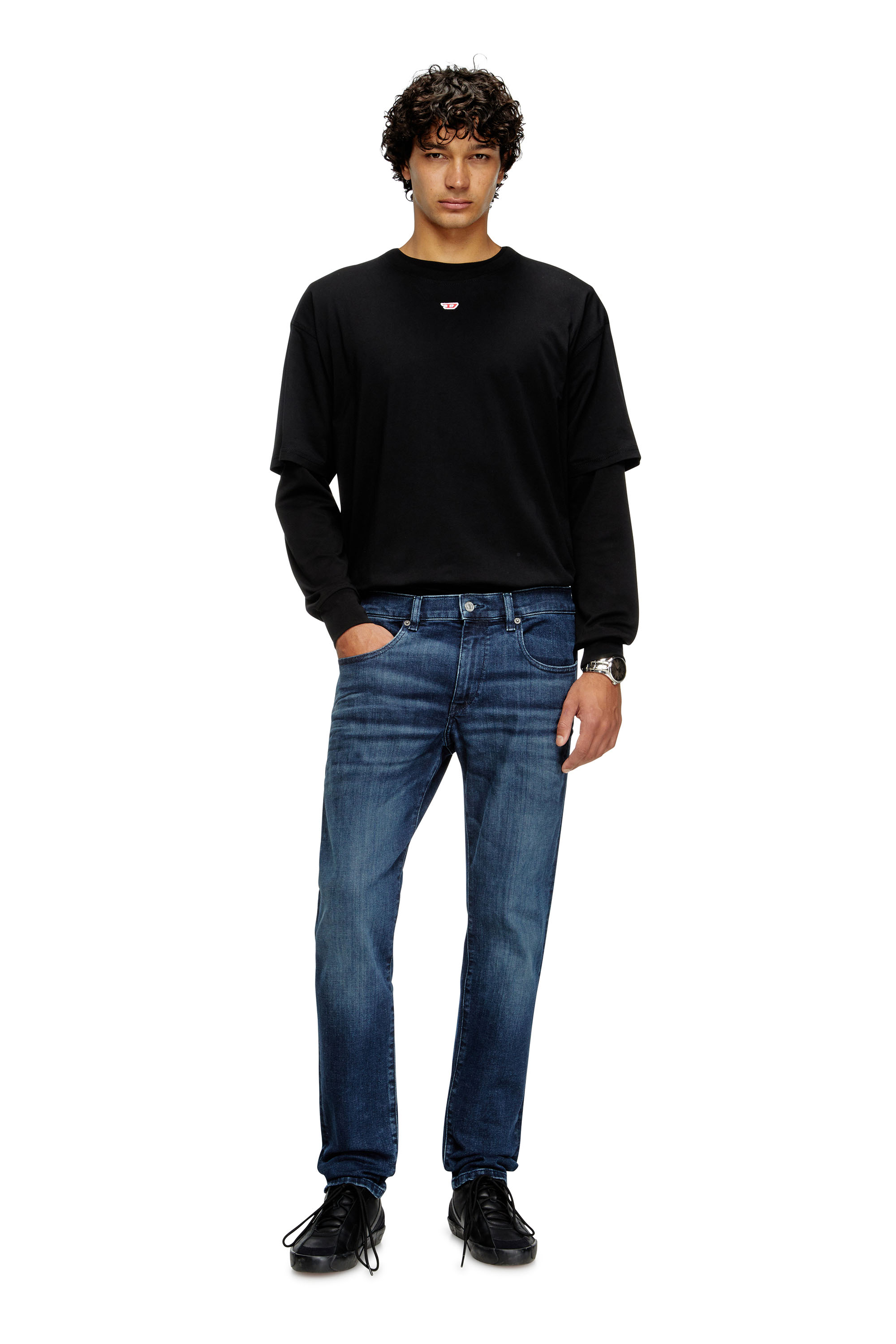 Diesel - Man's Slim Jeans 2019 D-Strukt 0GRDJ, Dark Blue - 2