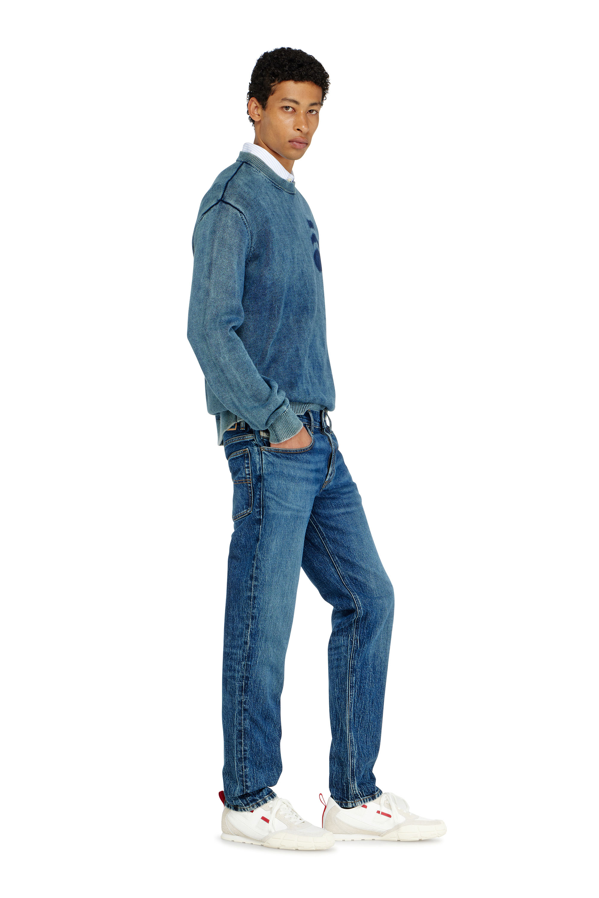 Diesel - Man's Regular Jeans 2023 D-Finitive 0KBBQ, Dark Blue - 4