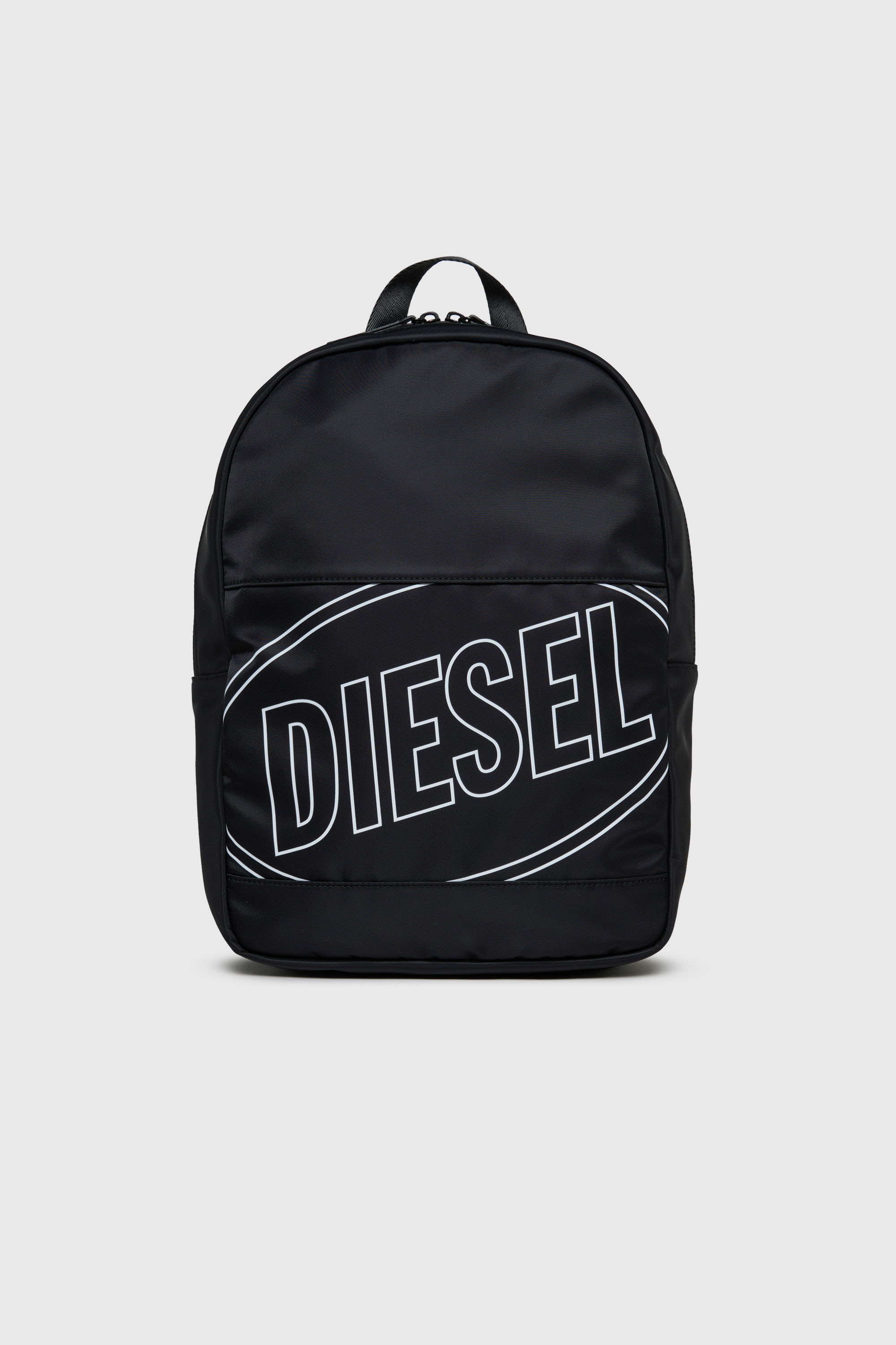 Diesel - WCIRCLE, Man's WCIRCLE - Nylon backpack with logo print in Black - 1