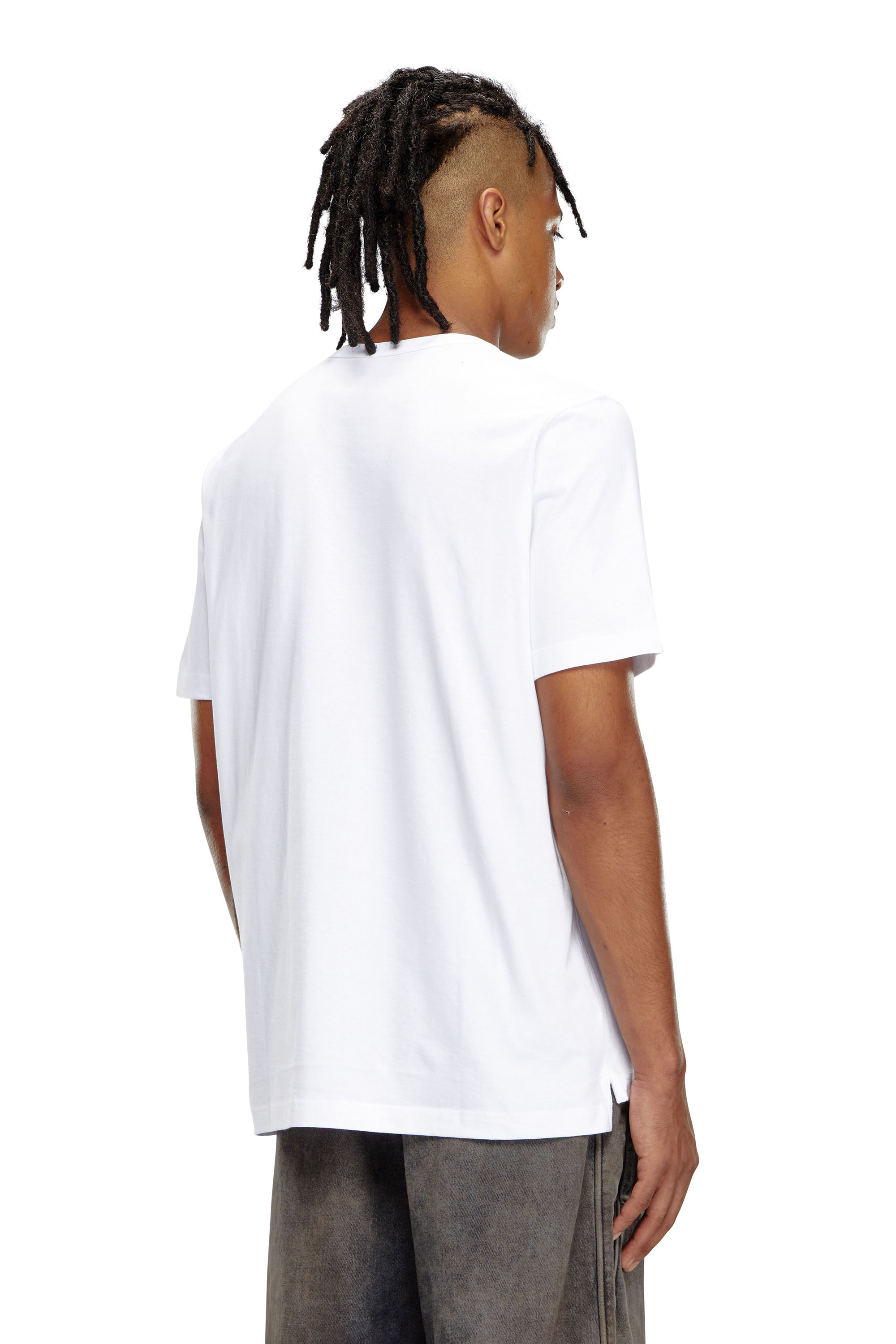 Diesel - T-JUST-OD, Man's T-shirt with injection moulded logo in White - 4