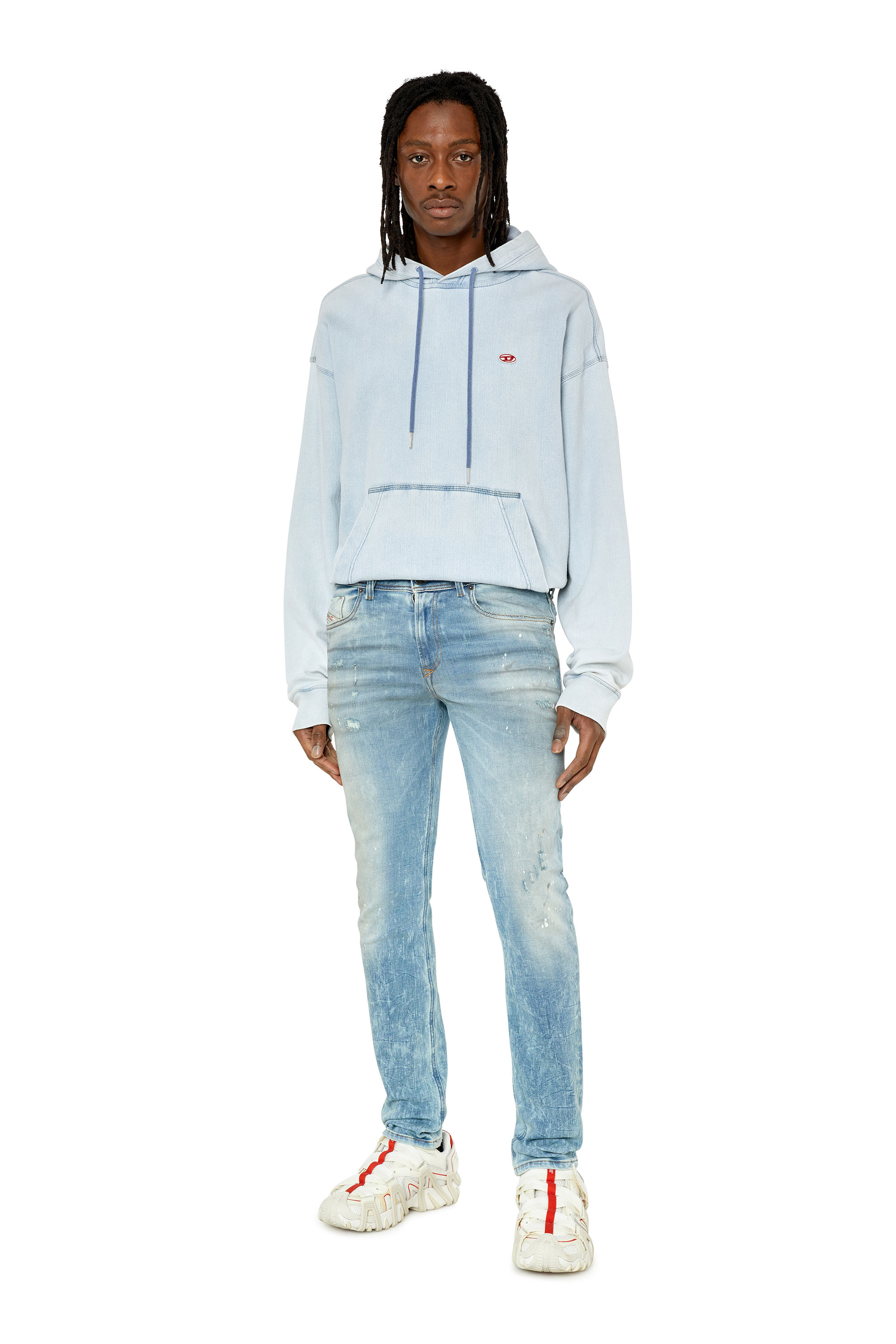 Diesel - 1979 Sleenker 09F08 Skinny Jeans, Light Blue - Image 4
